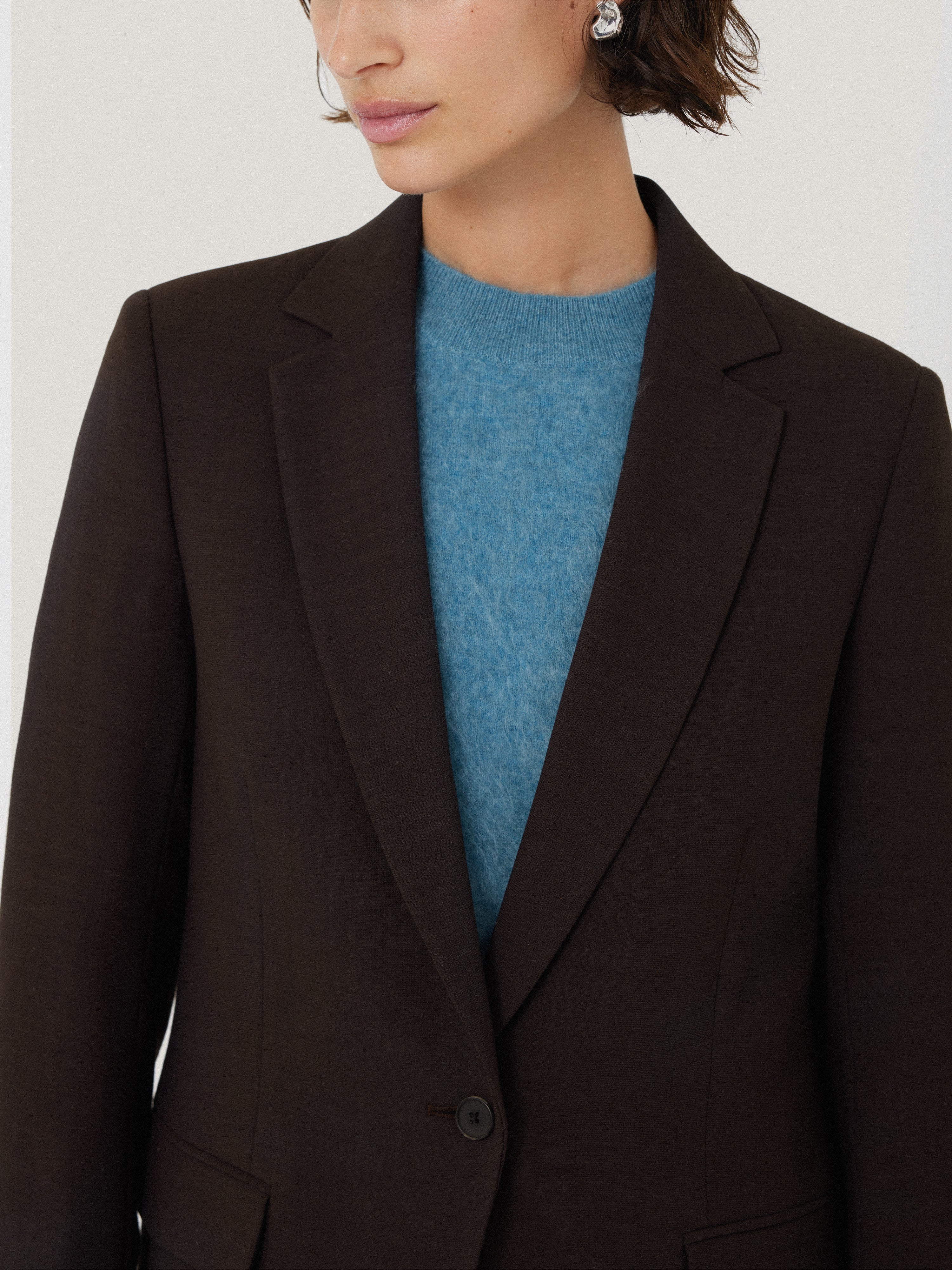 Knox Crosshatch Blazer | Brown - Image 2
