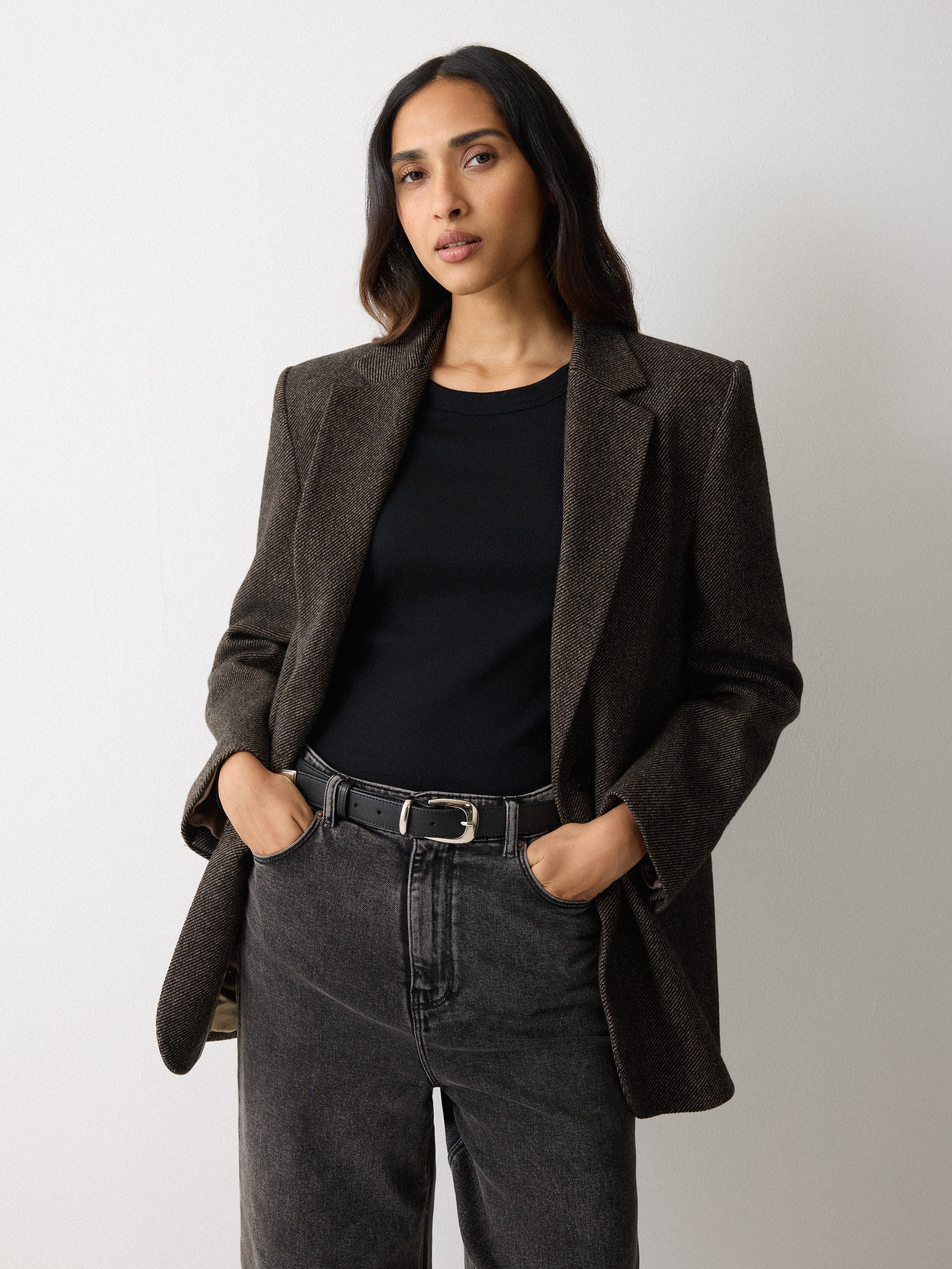 Langford Wool Blazer | Brown - Image 3