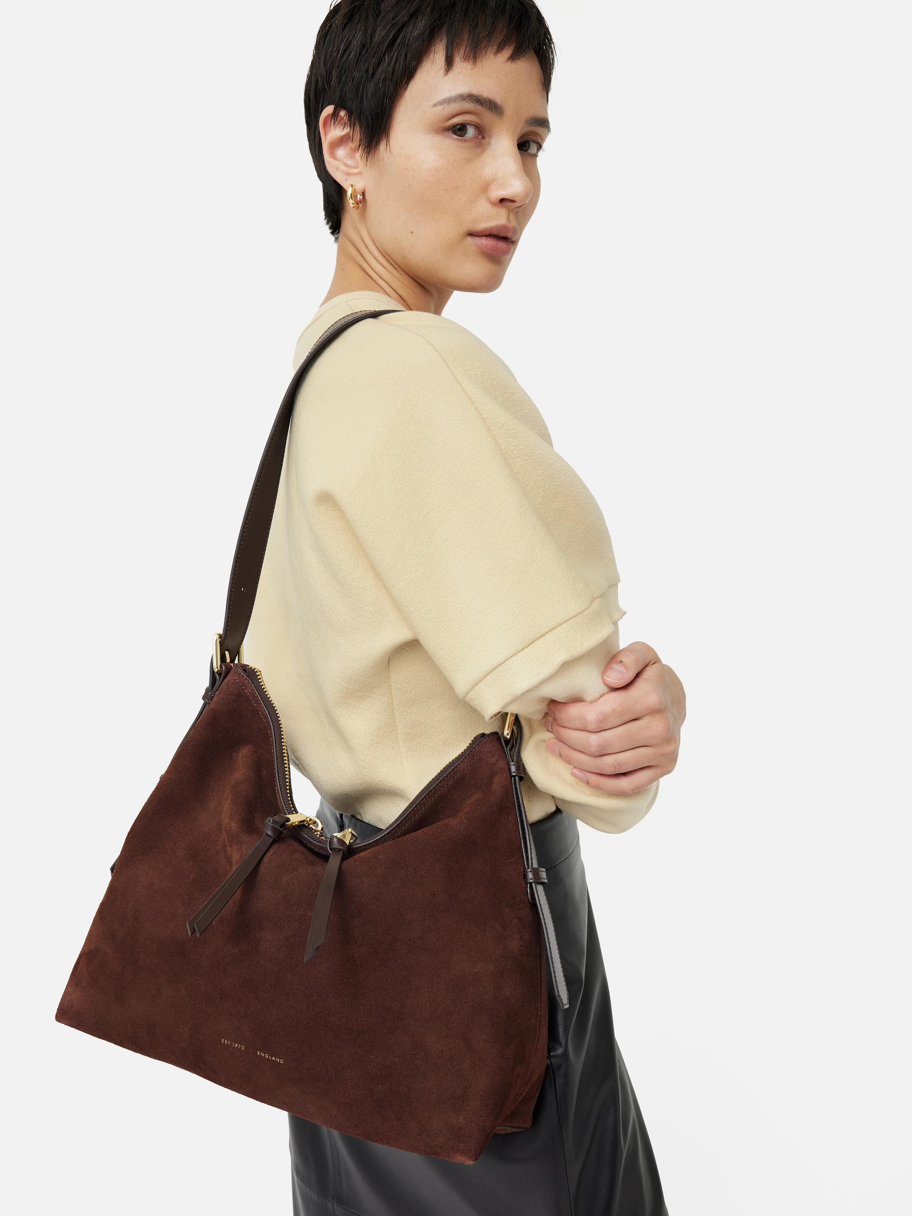 Large Trafalgar Shoulder Bag | Burgundy - Image 5
