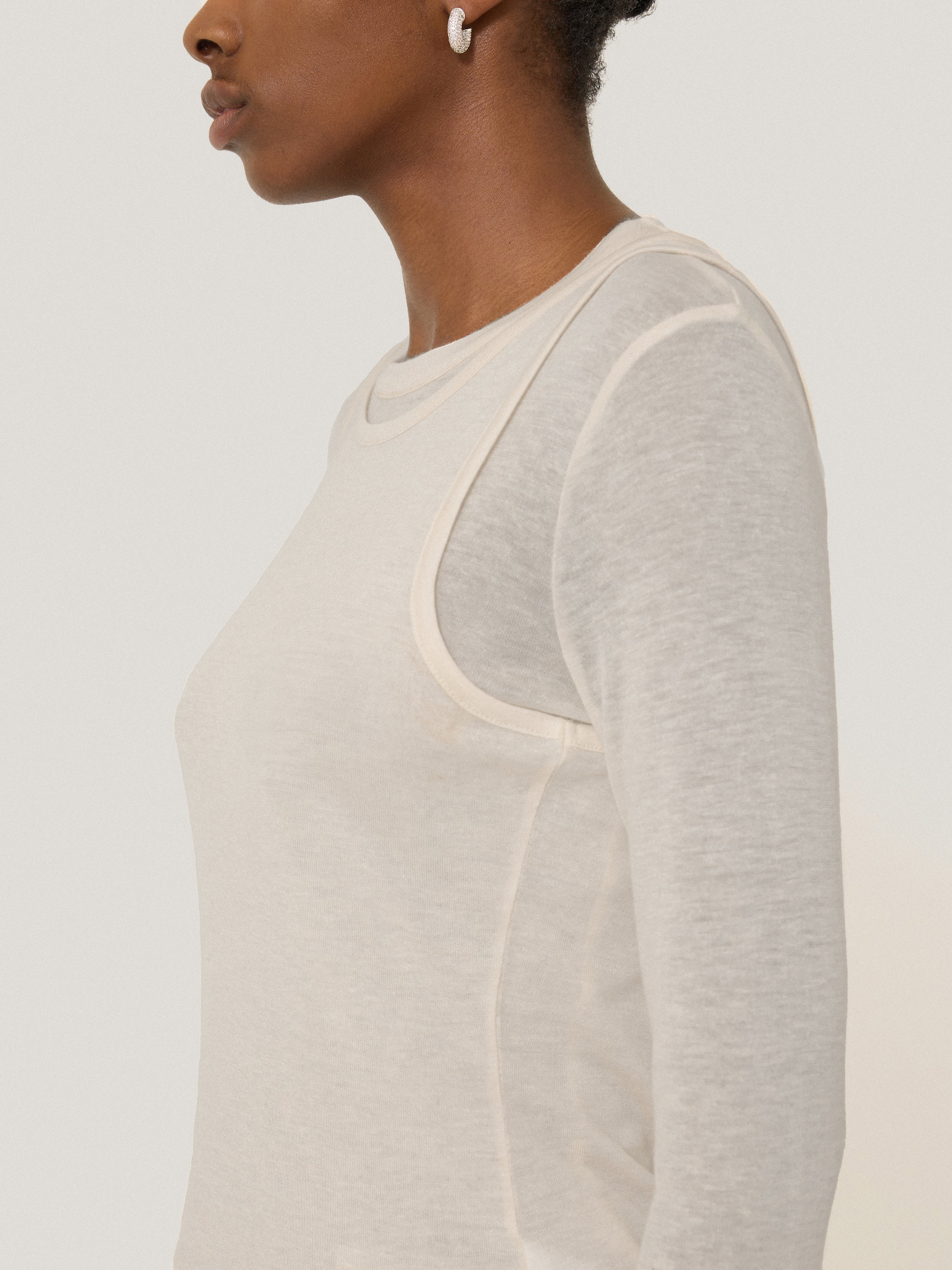 Layered 2-in-1 Top | Cream - Image 2