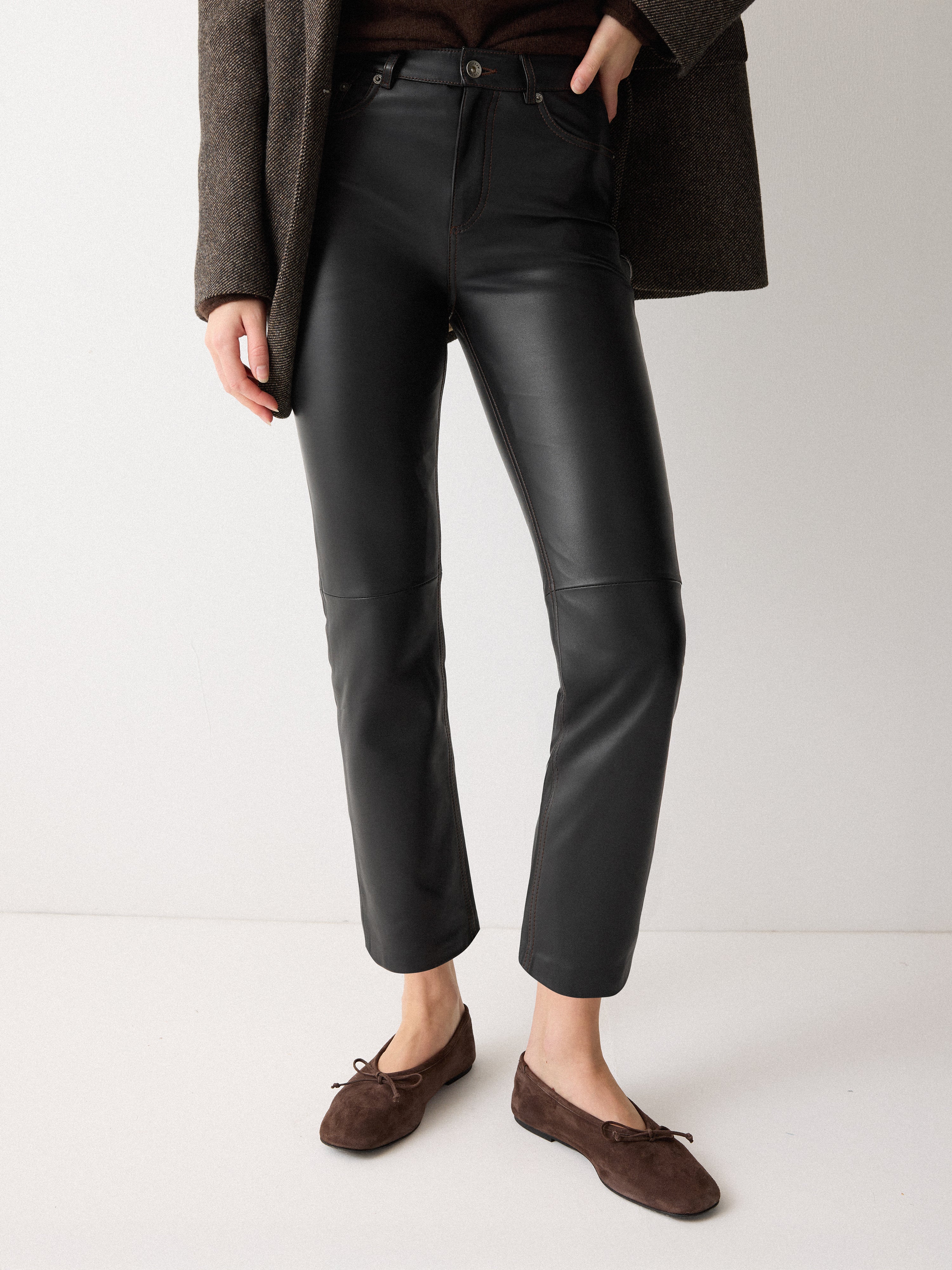 Leather Lea Trouser | Black - Image 2