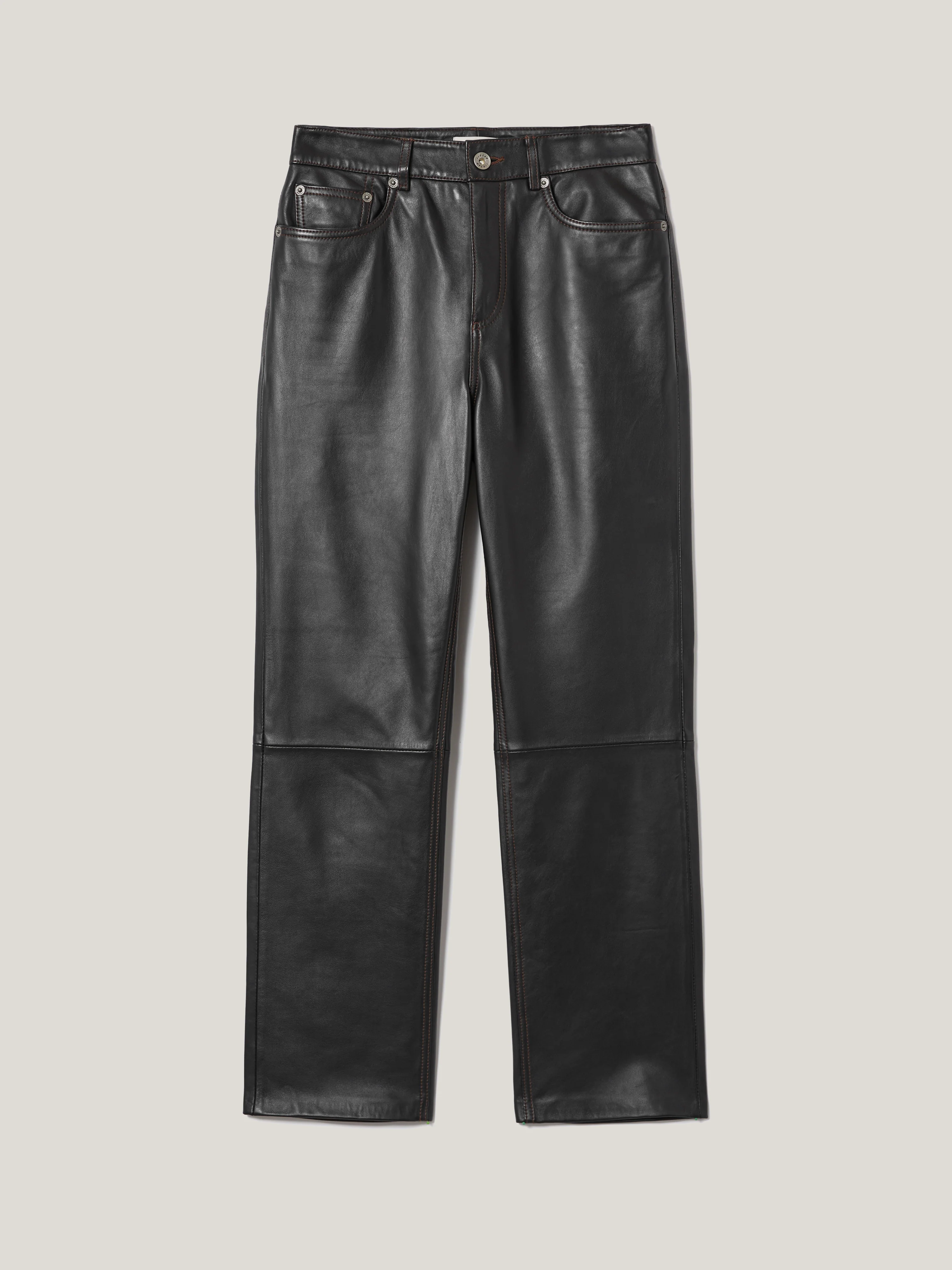 Leather Lea Trouser | Black - Image 6