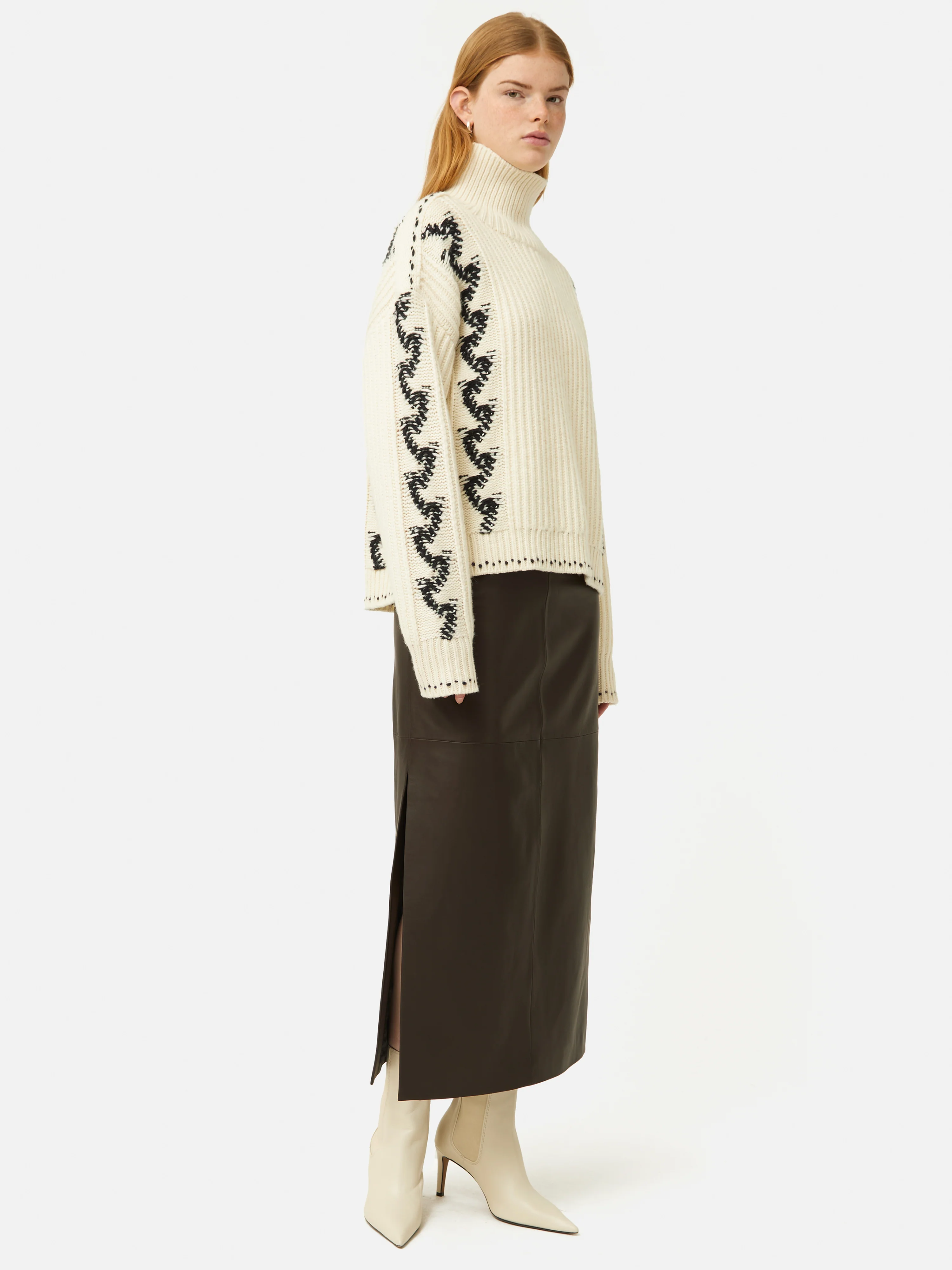 Leather Maxi Skirt | Chocolate - Image 6