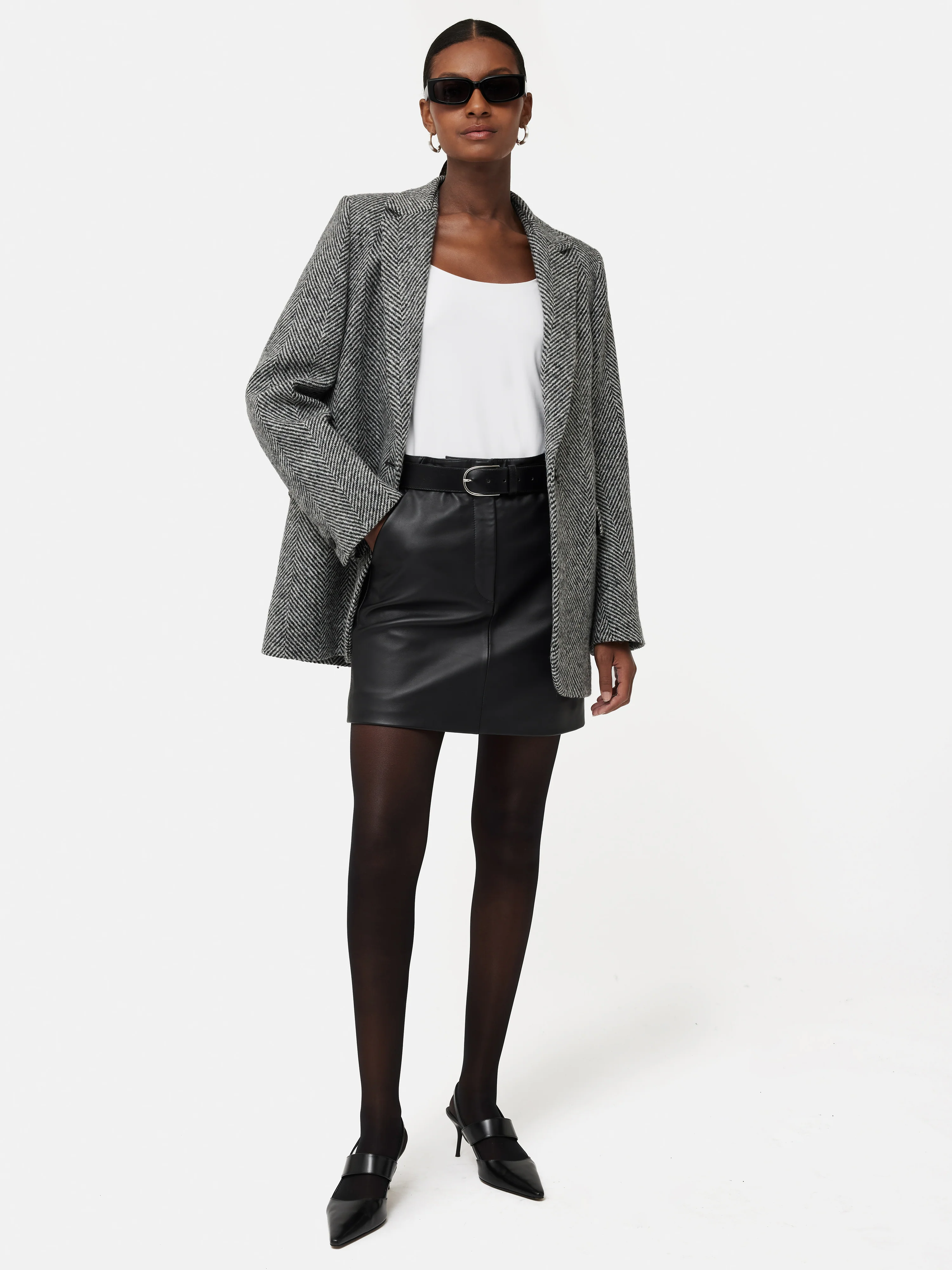 Leather Mini Skirt | Black - Image 3