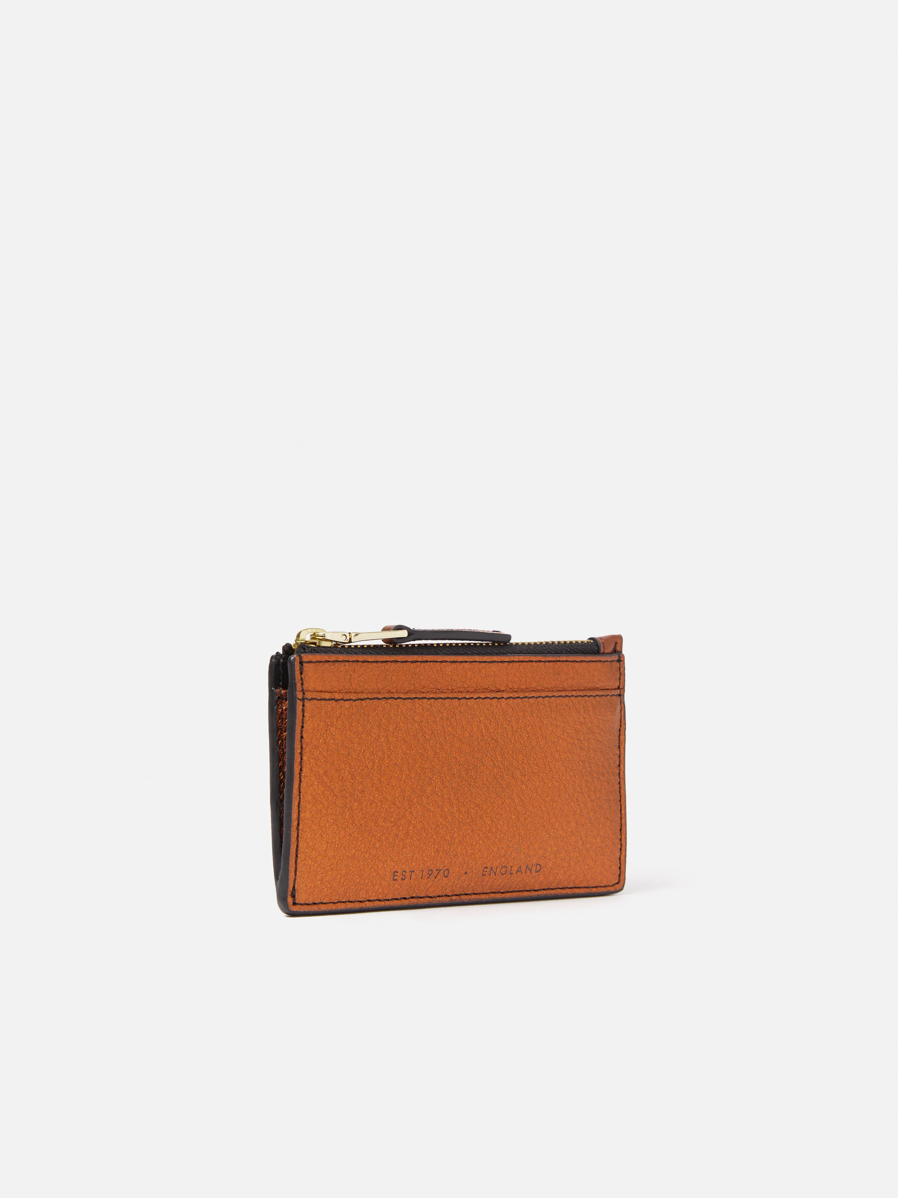Leather Ziptop Card Holder | Copper - Image 2