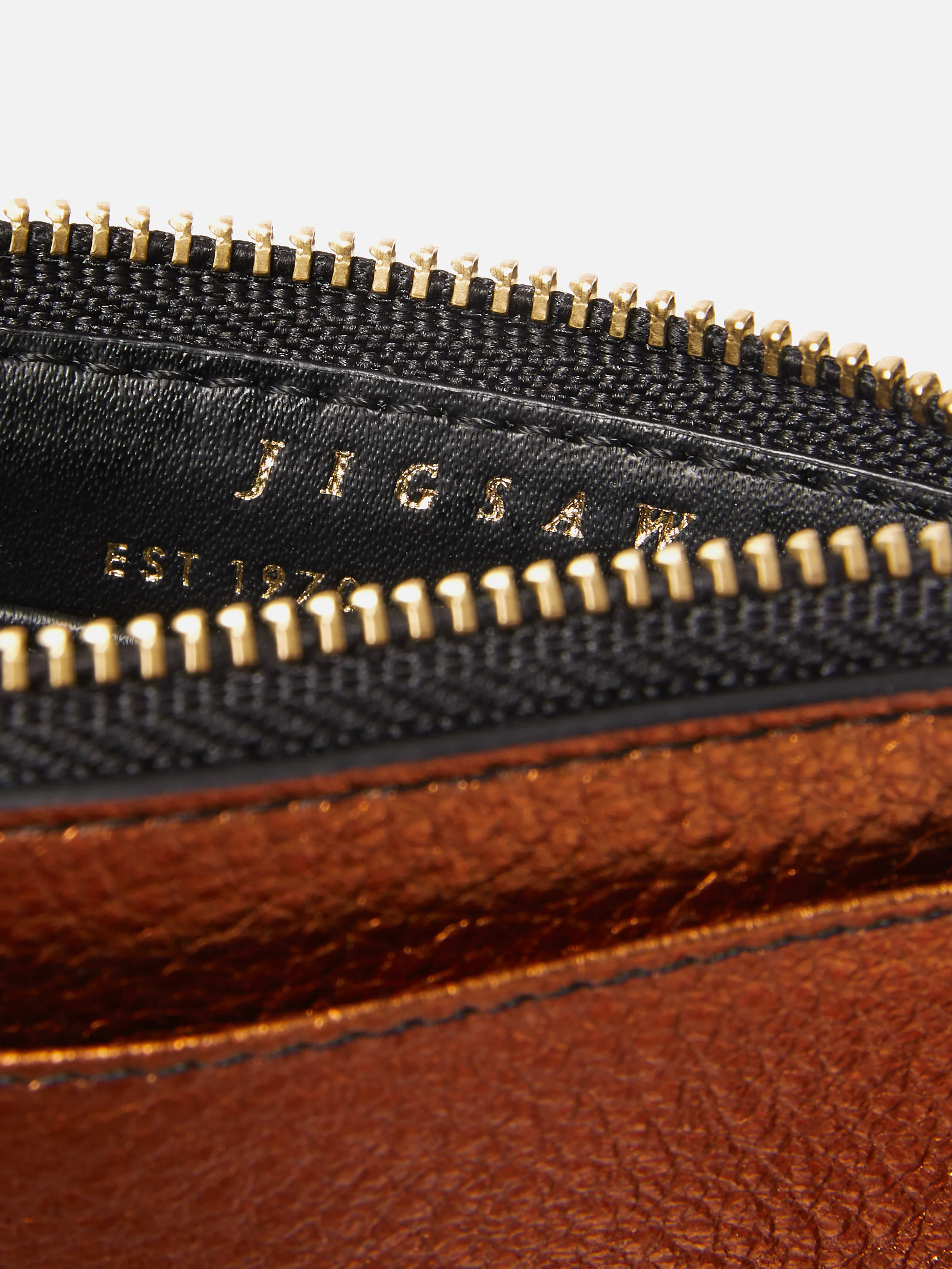 Leather Ziptop Card Holder | Copper - Image 3