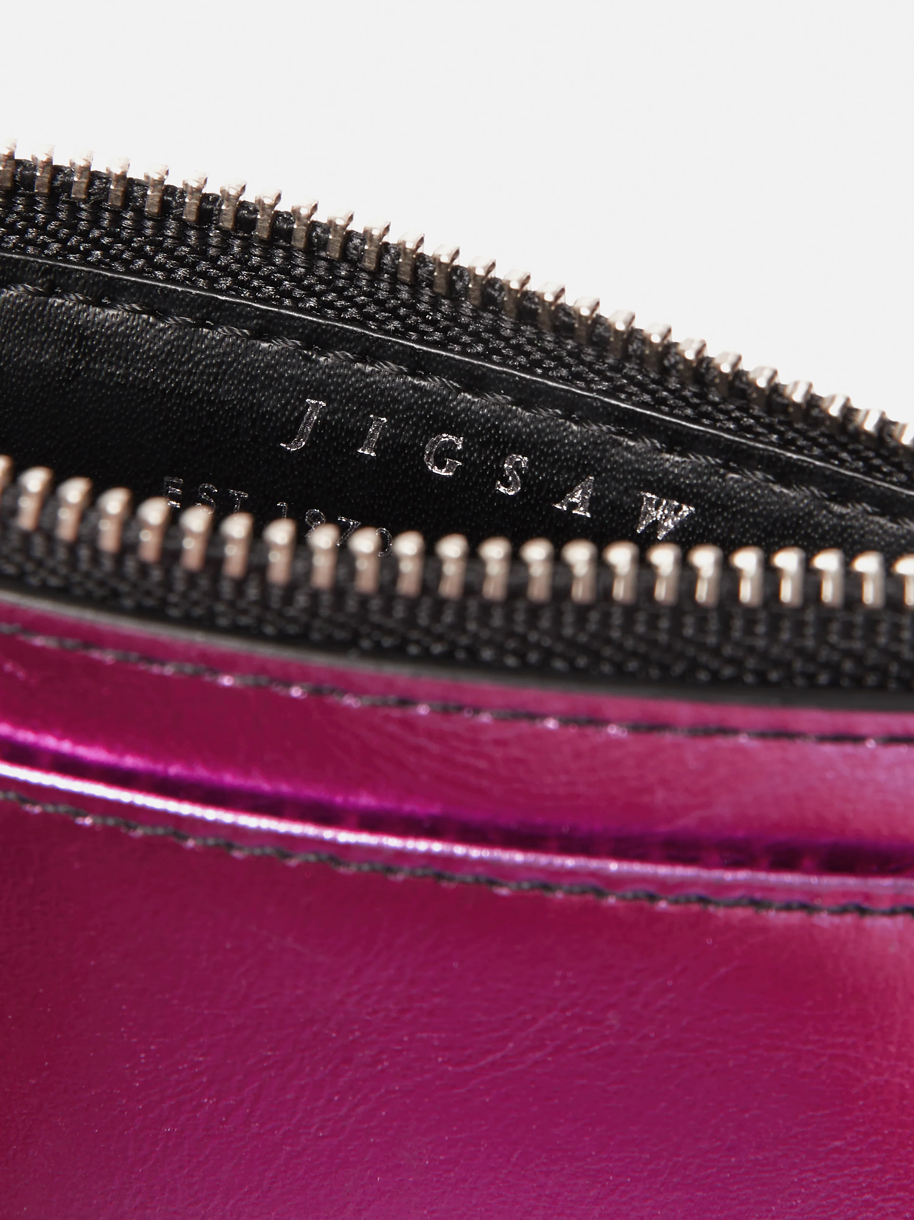 Leather Ziptop Card Holder | Pink - Image 3