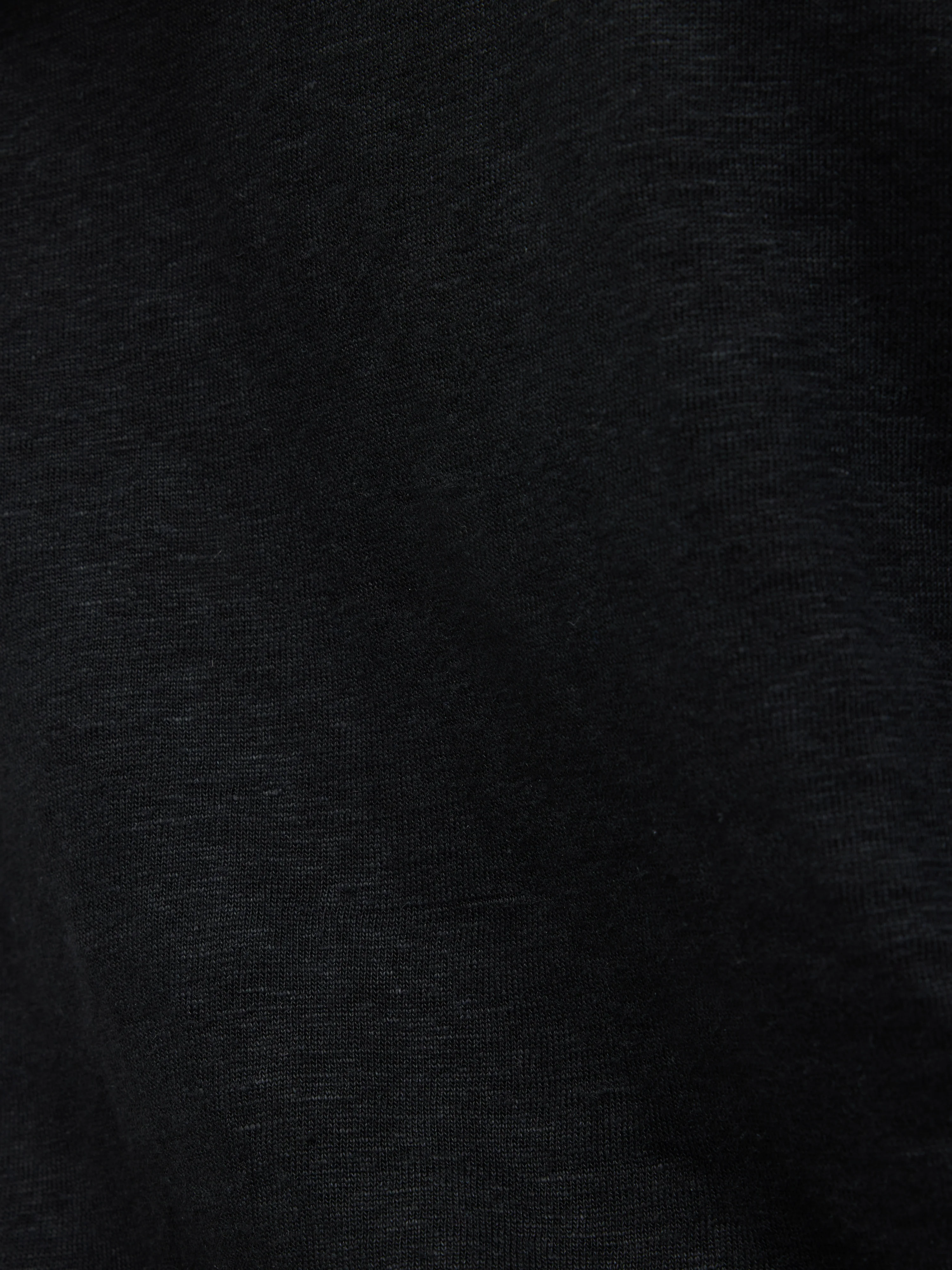 Linen Blythe Half Sleeve Tee | Black - Image 6