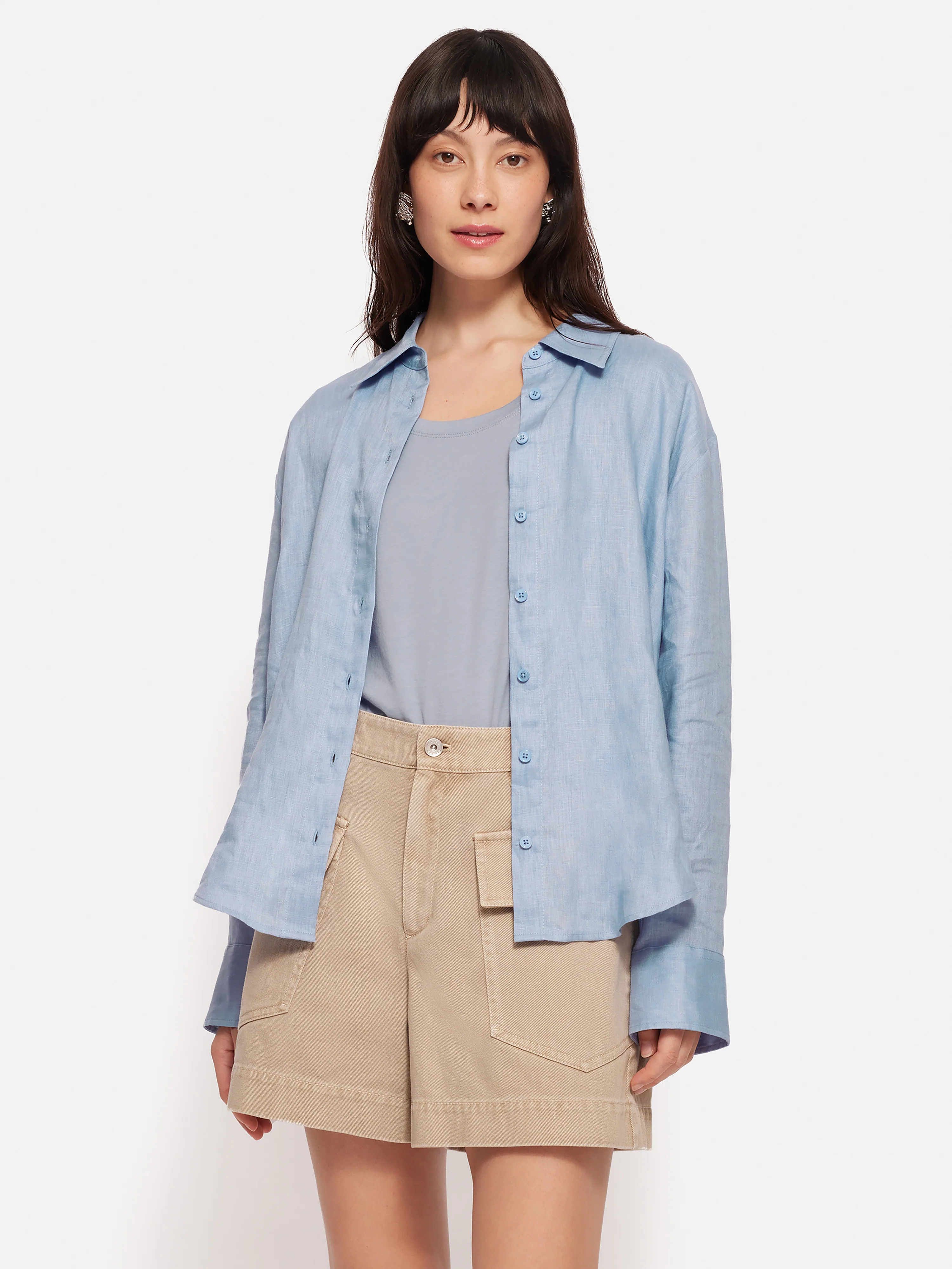 Linen Casual Shirt | Blue - Image 2