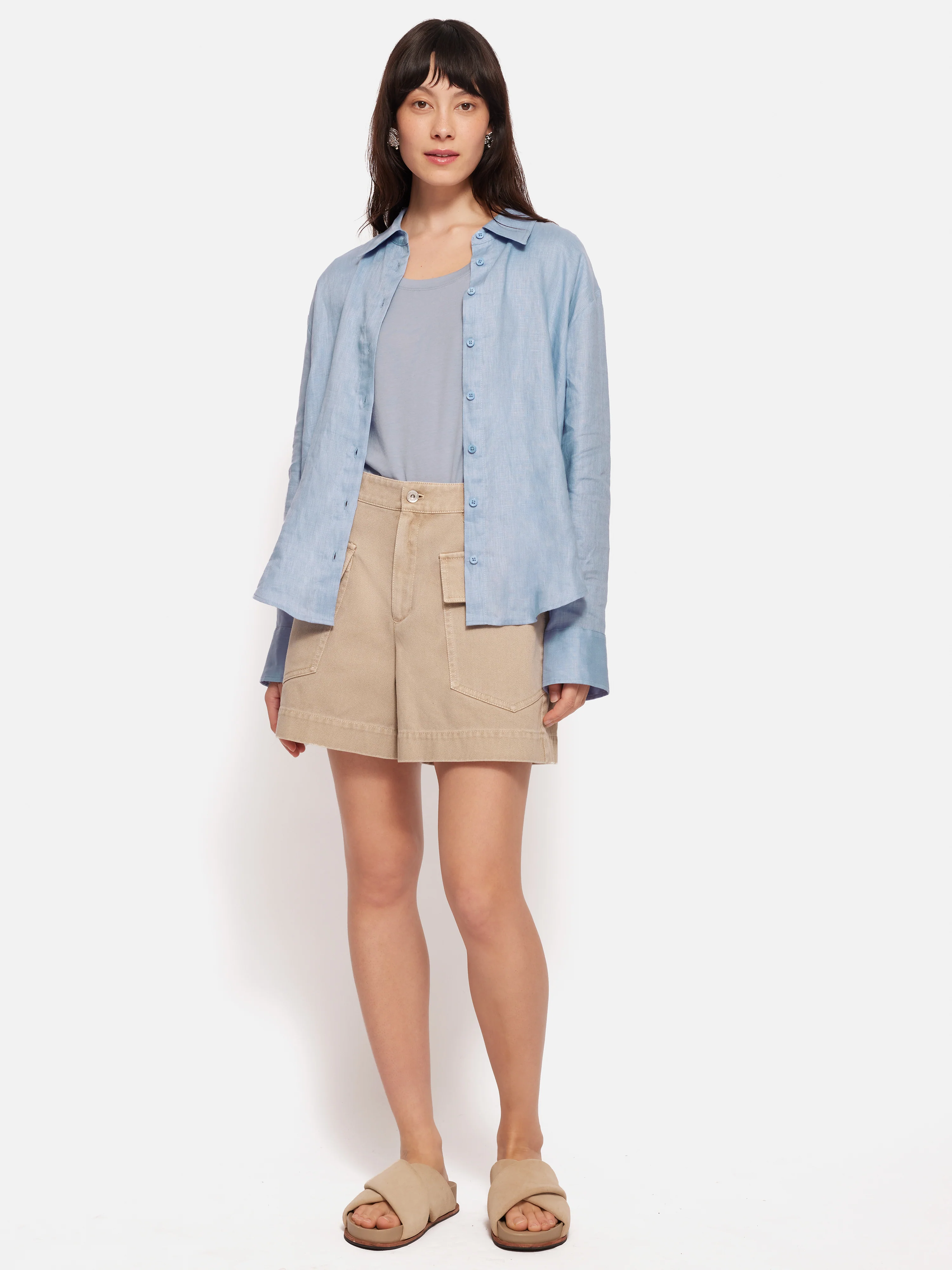 Linen Casual Shirt | Blue - Image 4