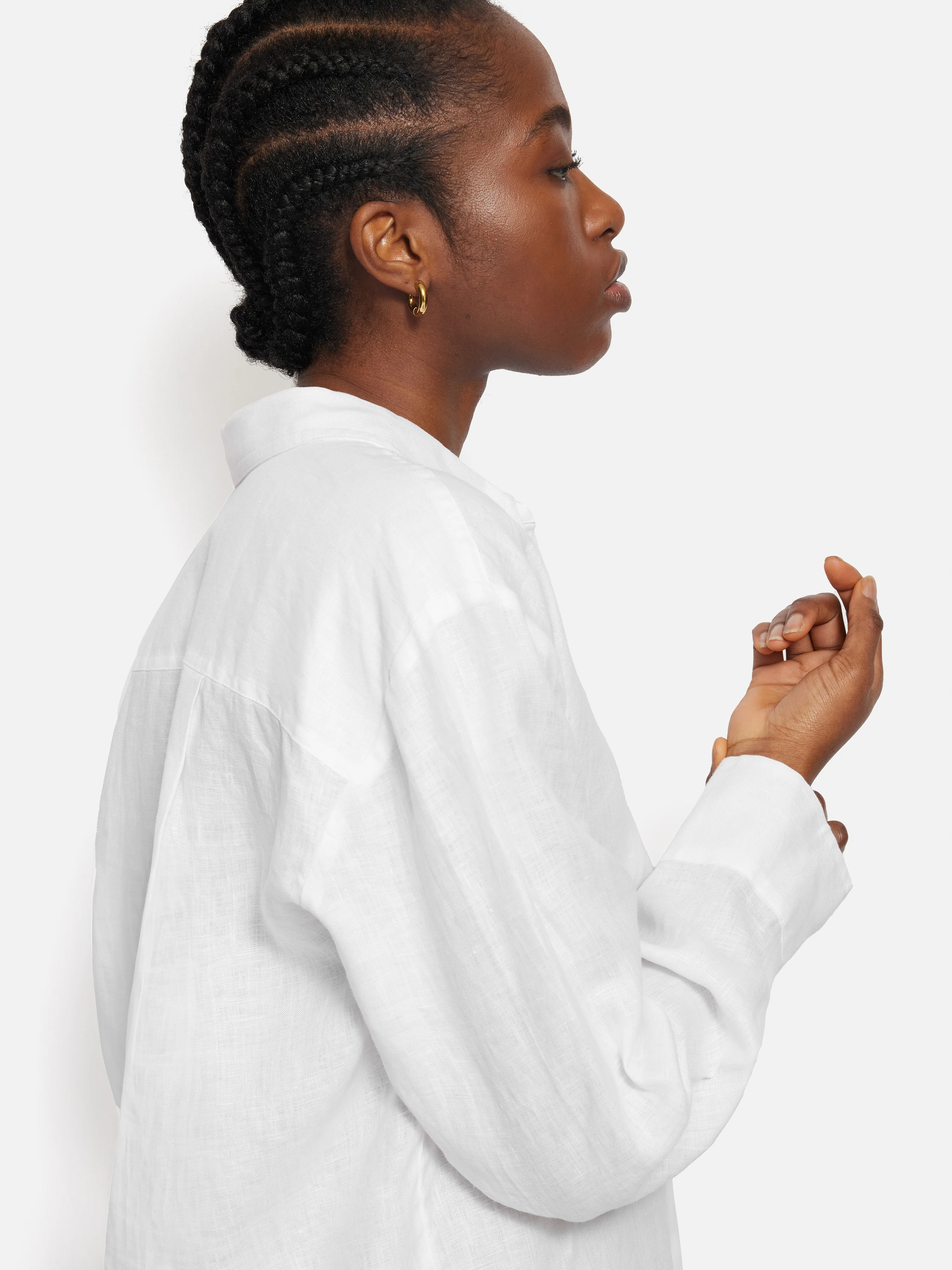 Linen Casual Shirt | White - Image 2
