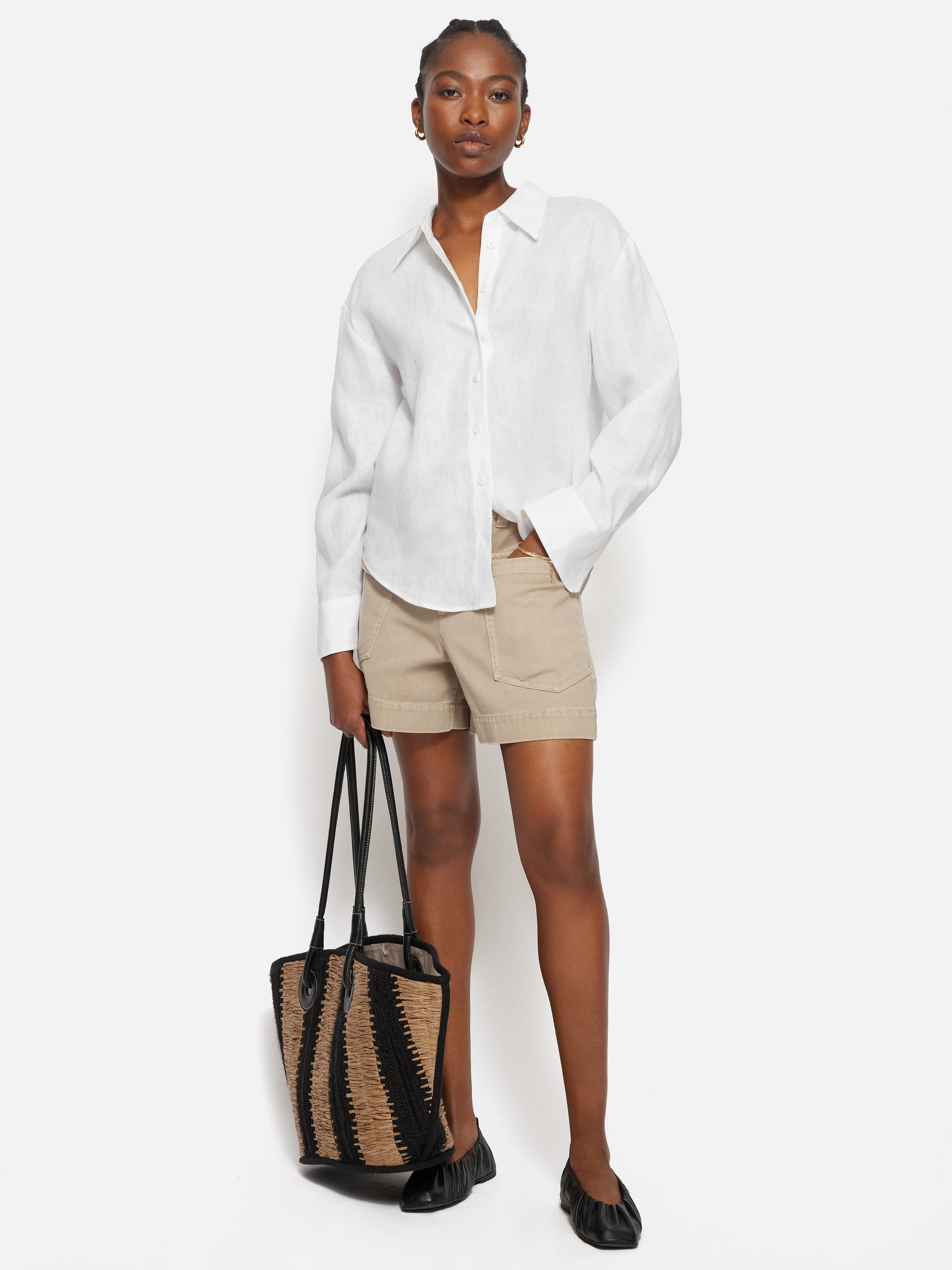 Linen Casual Shirt | White - Image 3