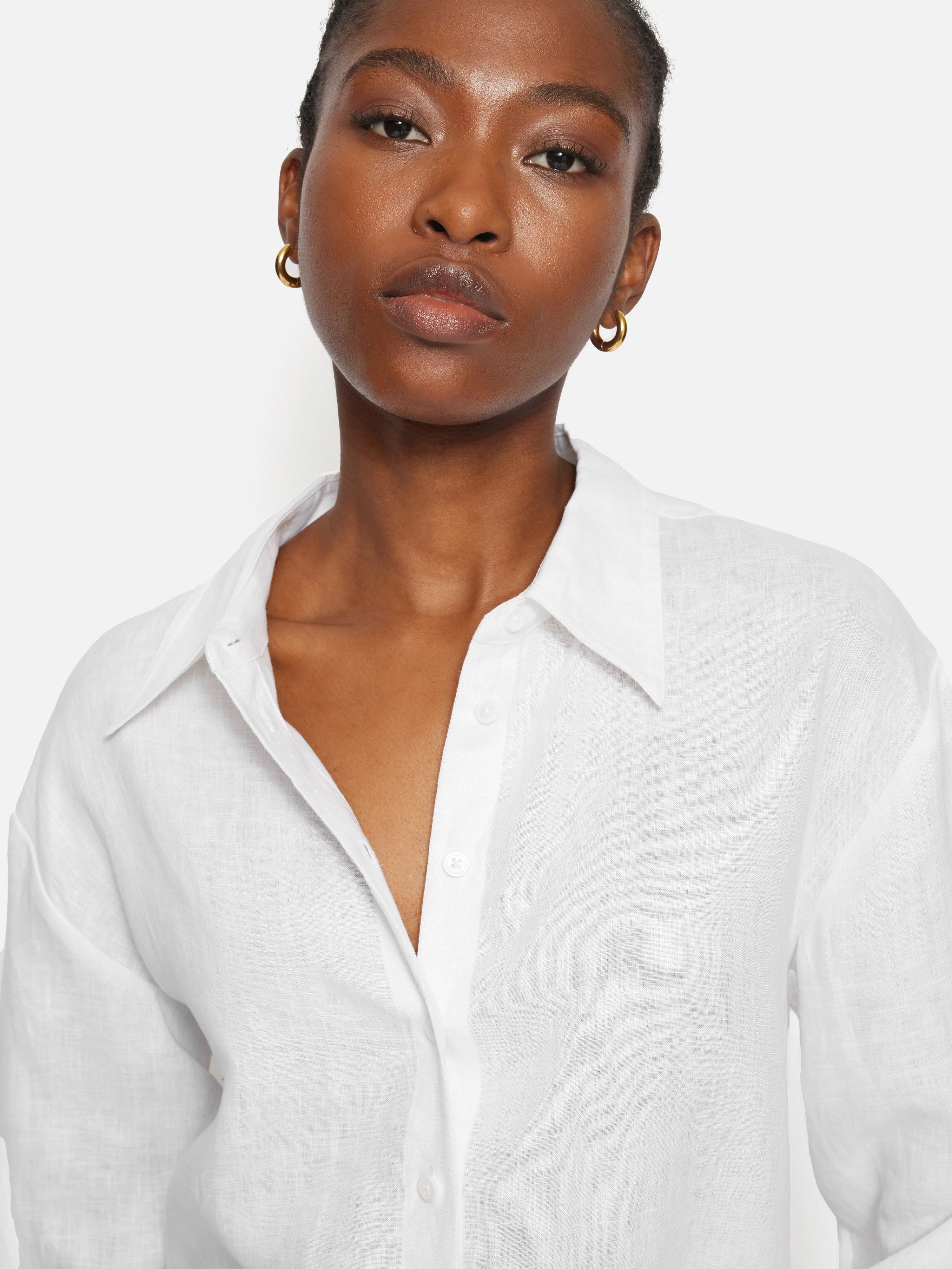 Linen Casual Shirt | White - Image 4