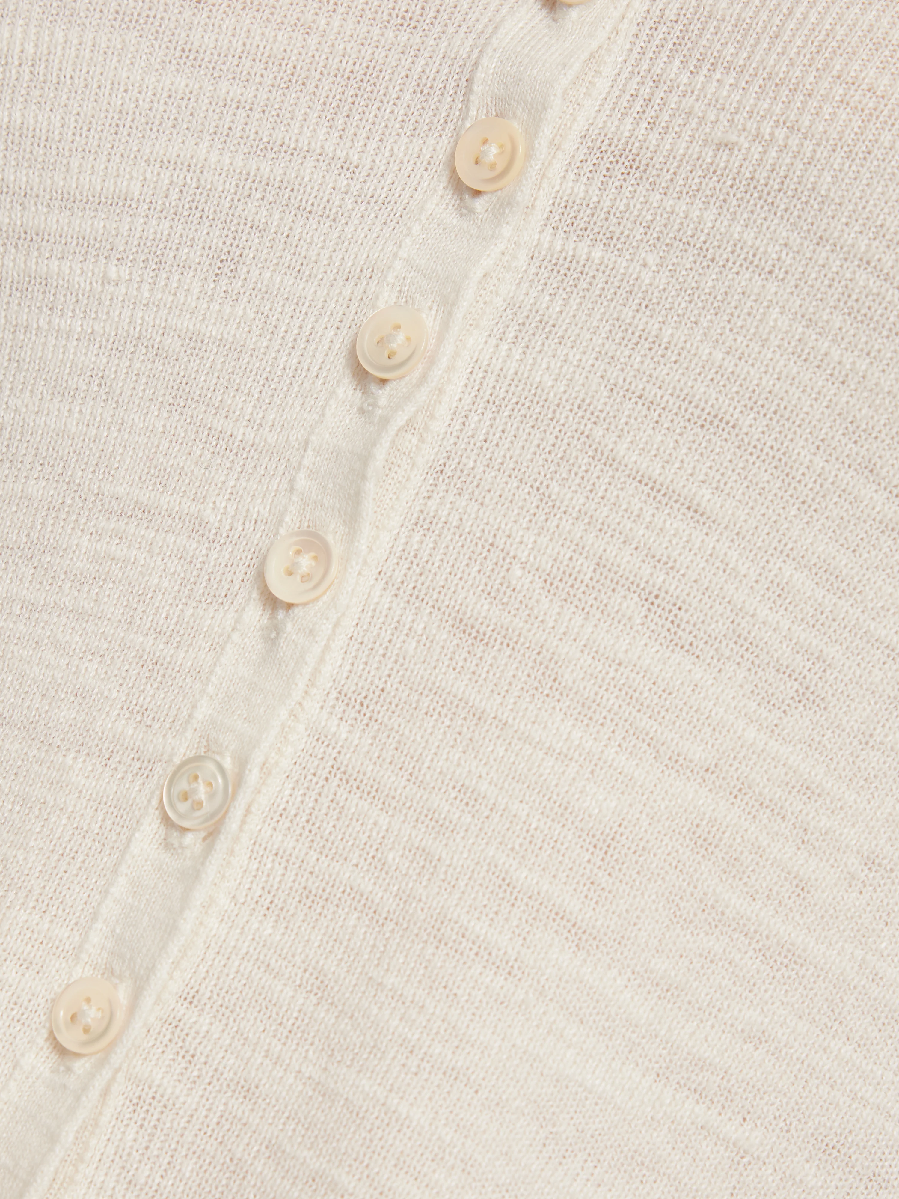 Linen Cotton Cardigan | Ivory - Image 7