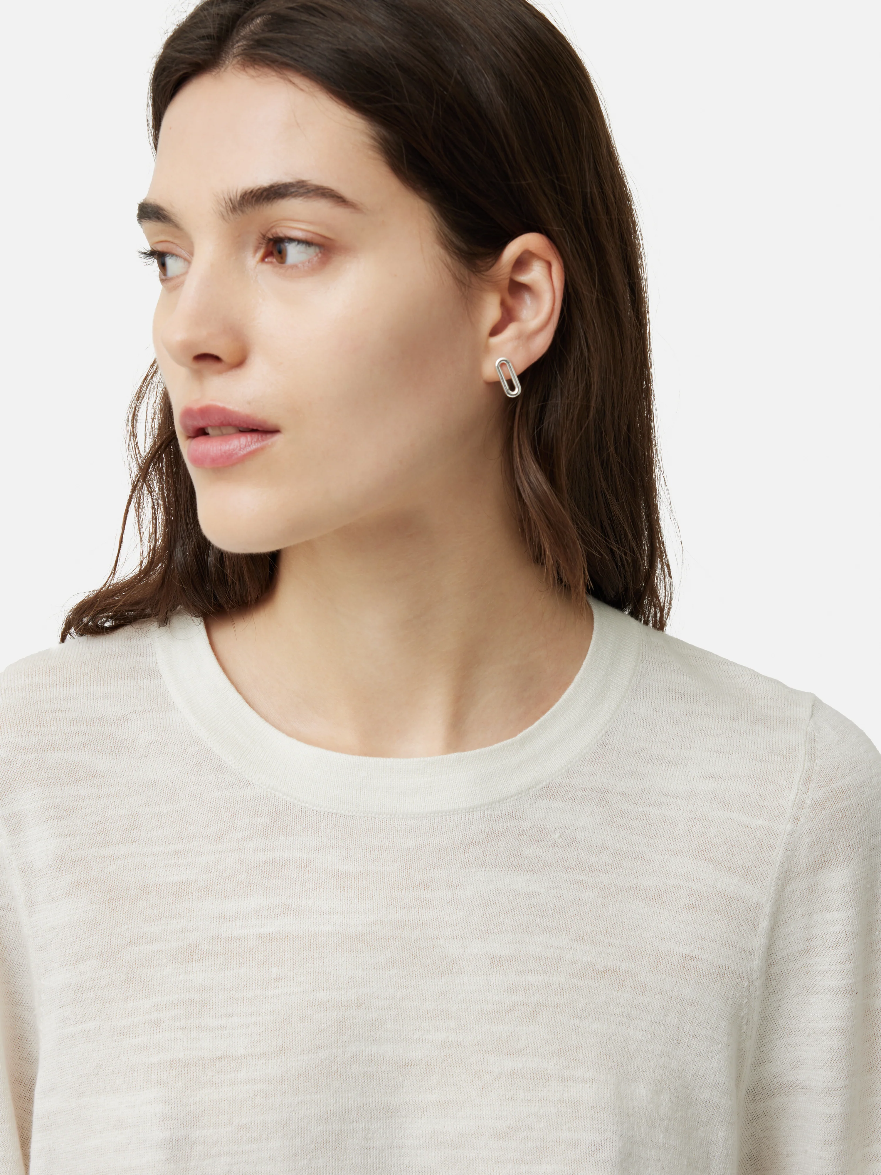 Linen Cotton Tie Top | Ivory - Image 4