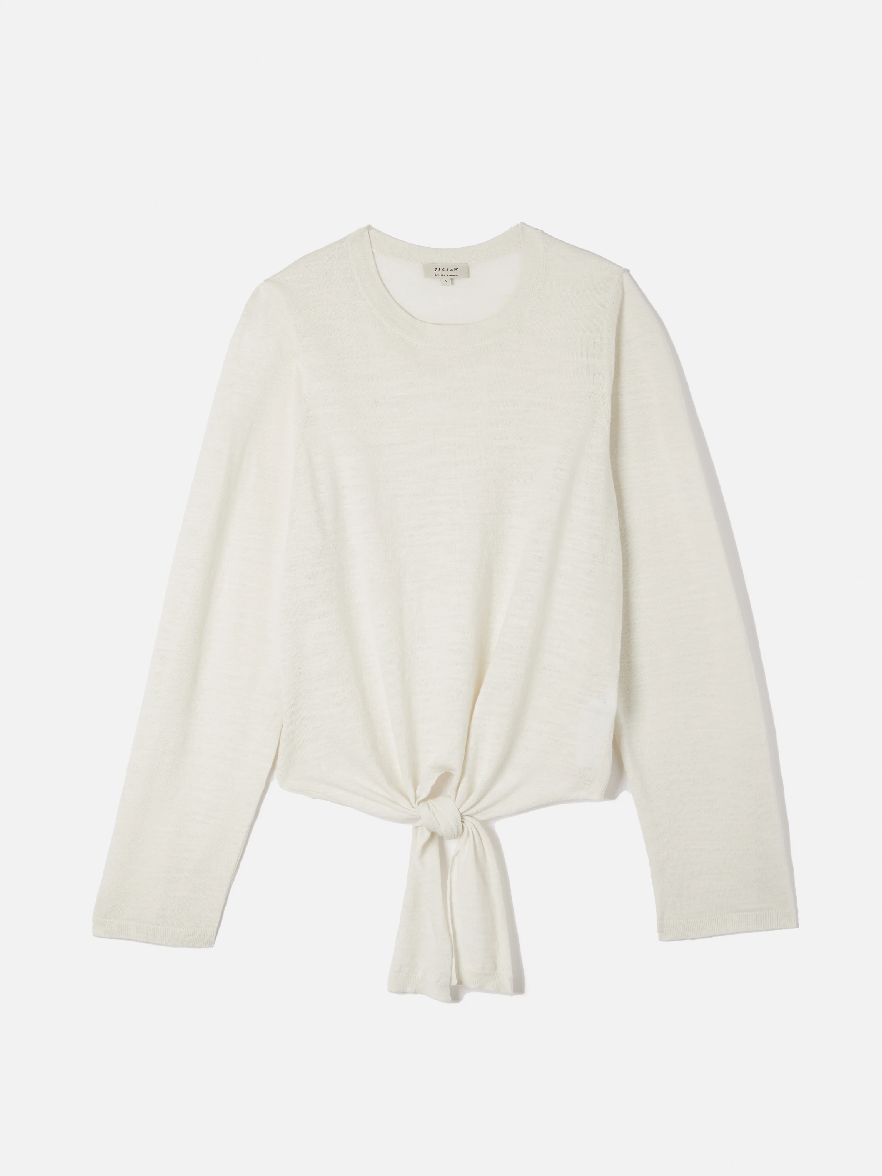 Linen Cotton Tie Top | Ivory - Image 7