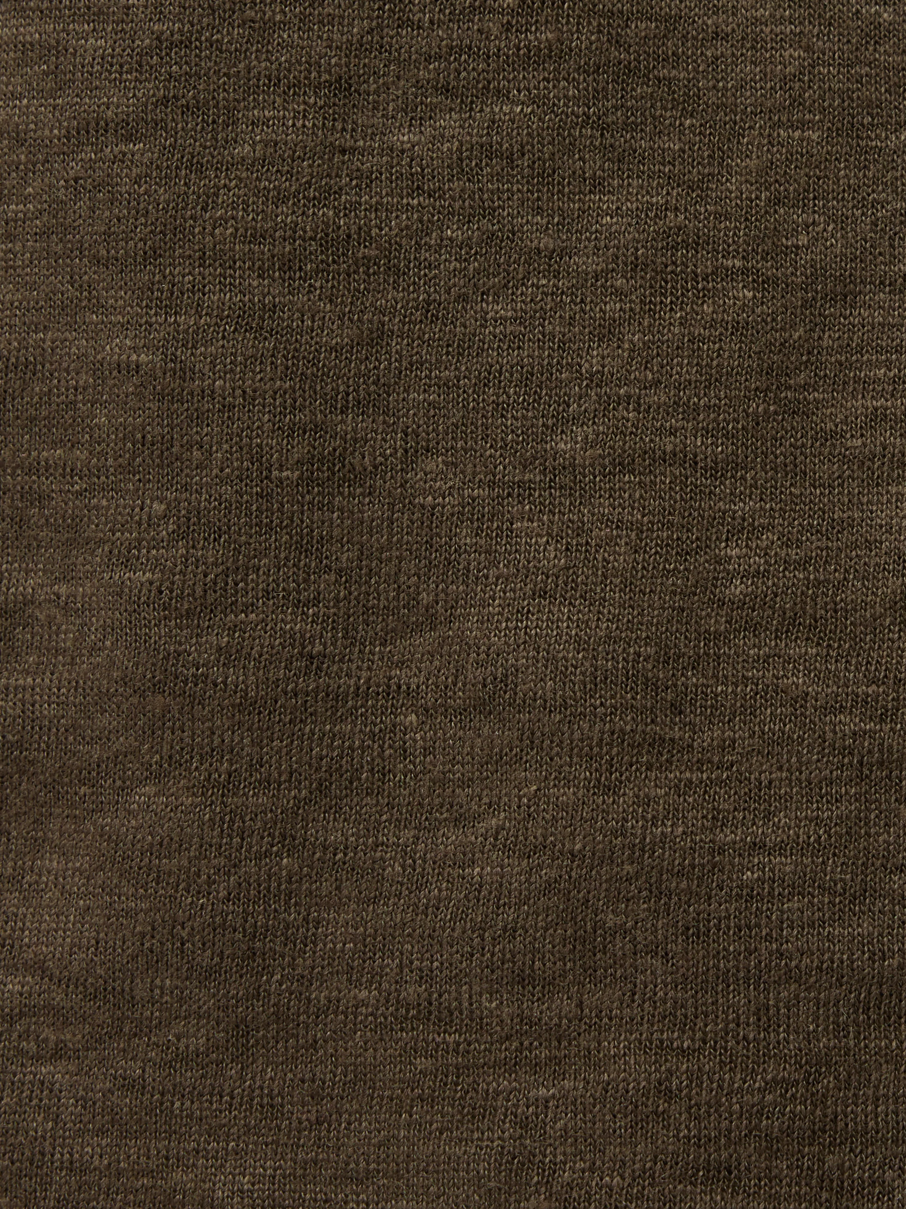 Linen Eden Long Sleeve Tee | Khaki - Image 8