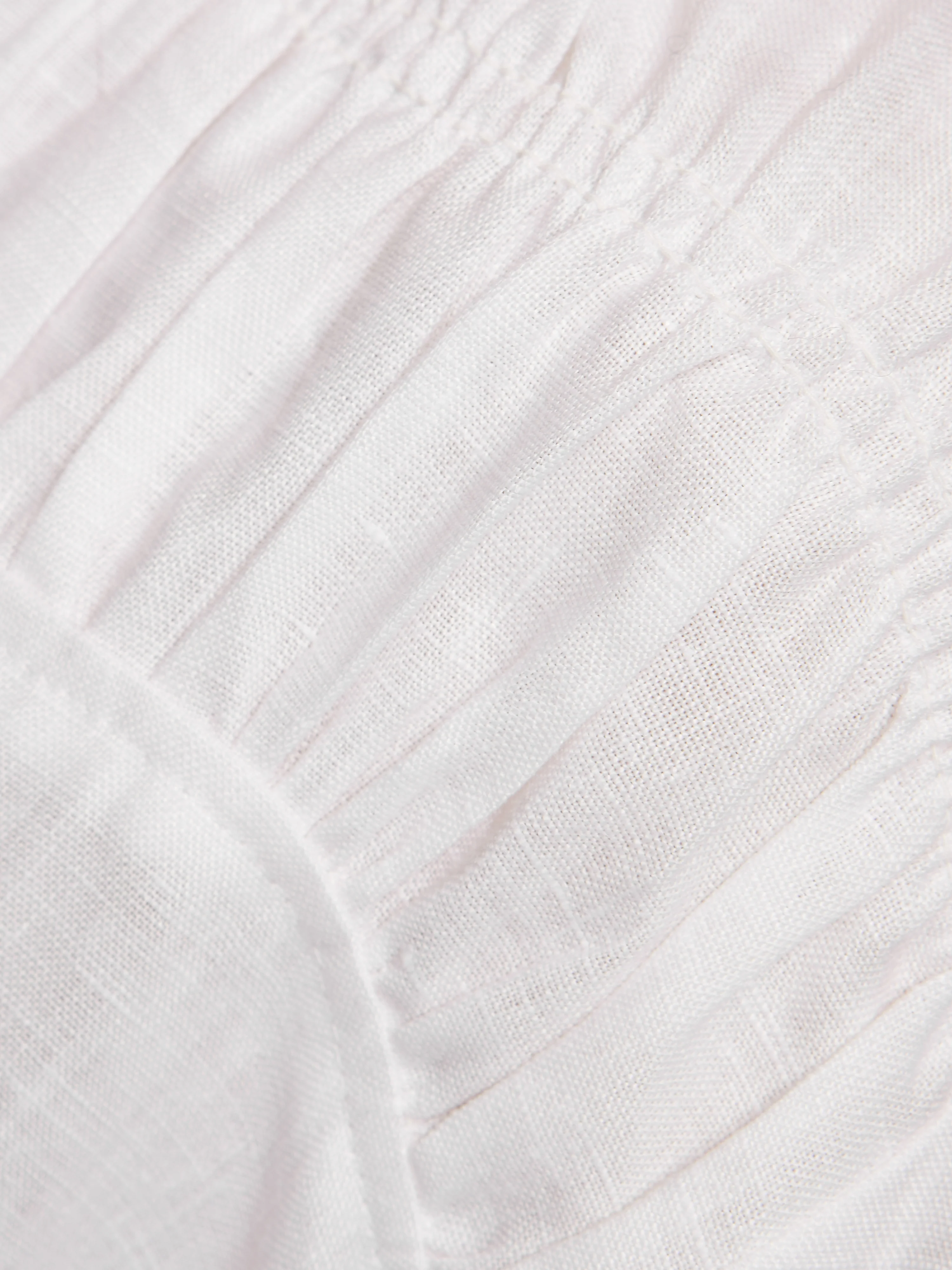Linen Kaftan Dress | White - Image 8