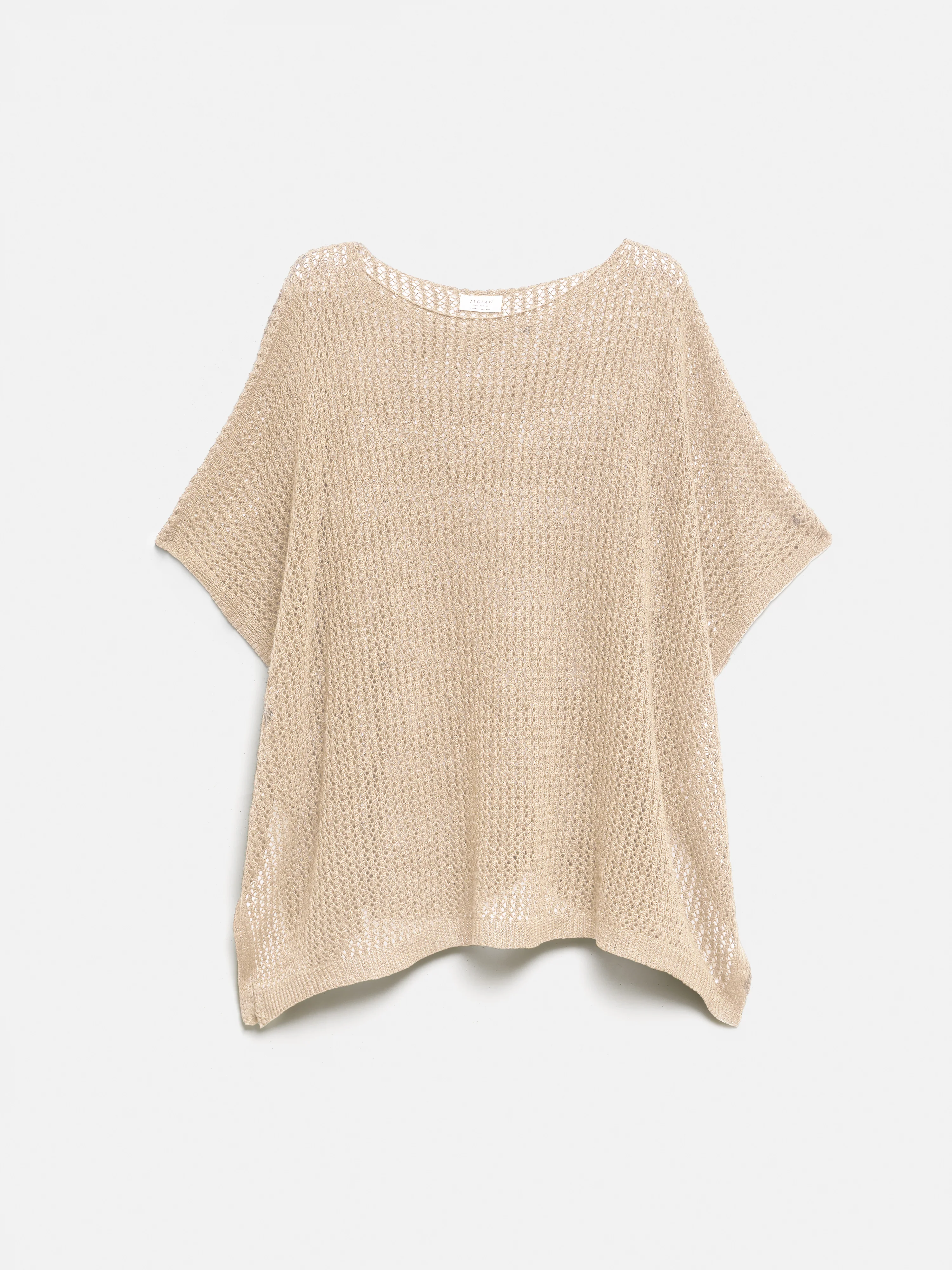 Linen Poncho | Cream - Image 8