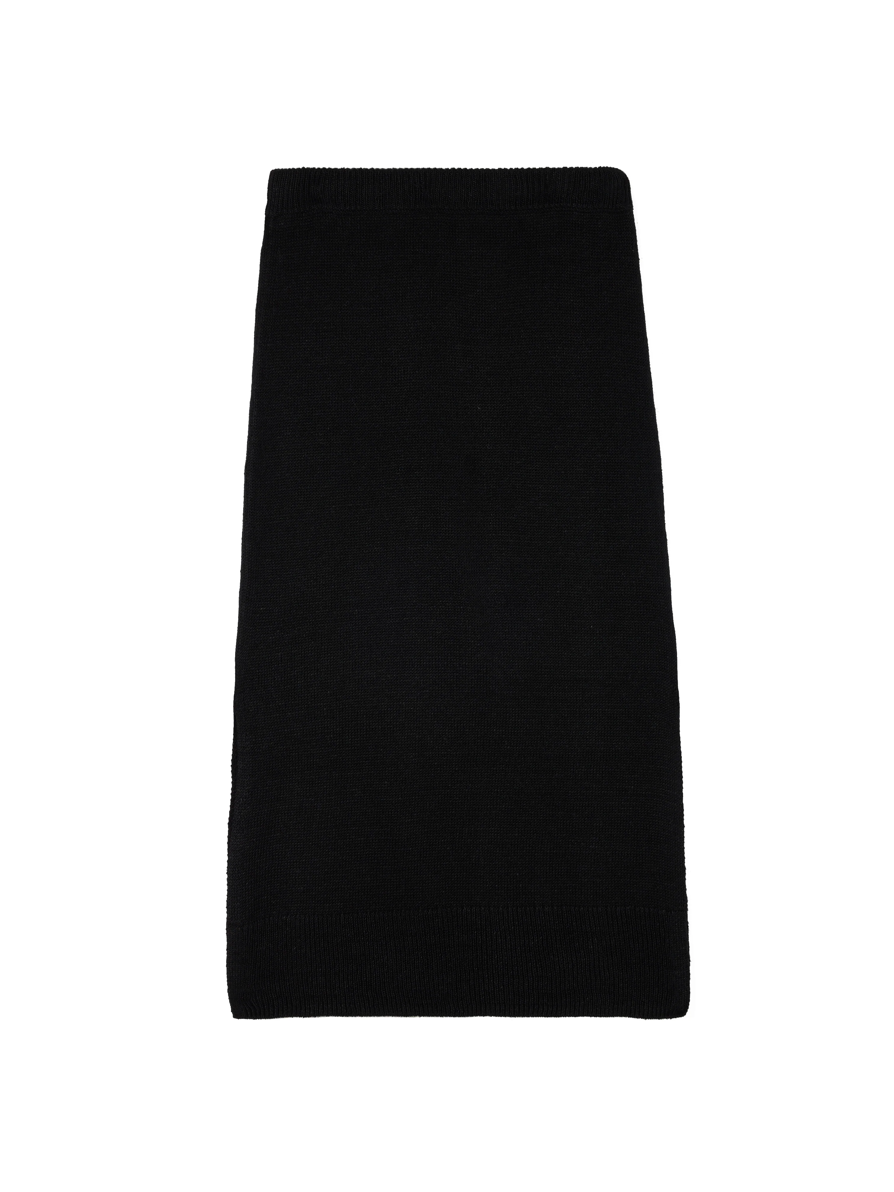 Linen Slub Knitted Skirt | Black - Image 8