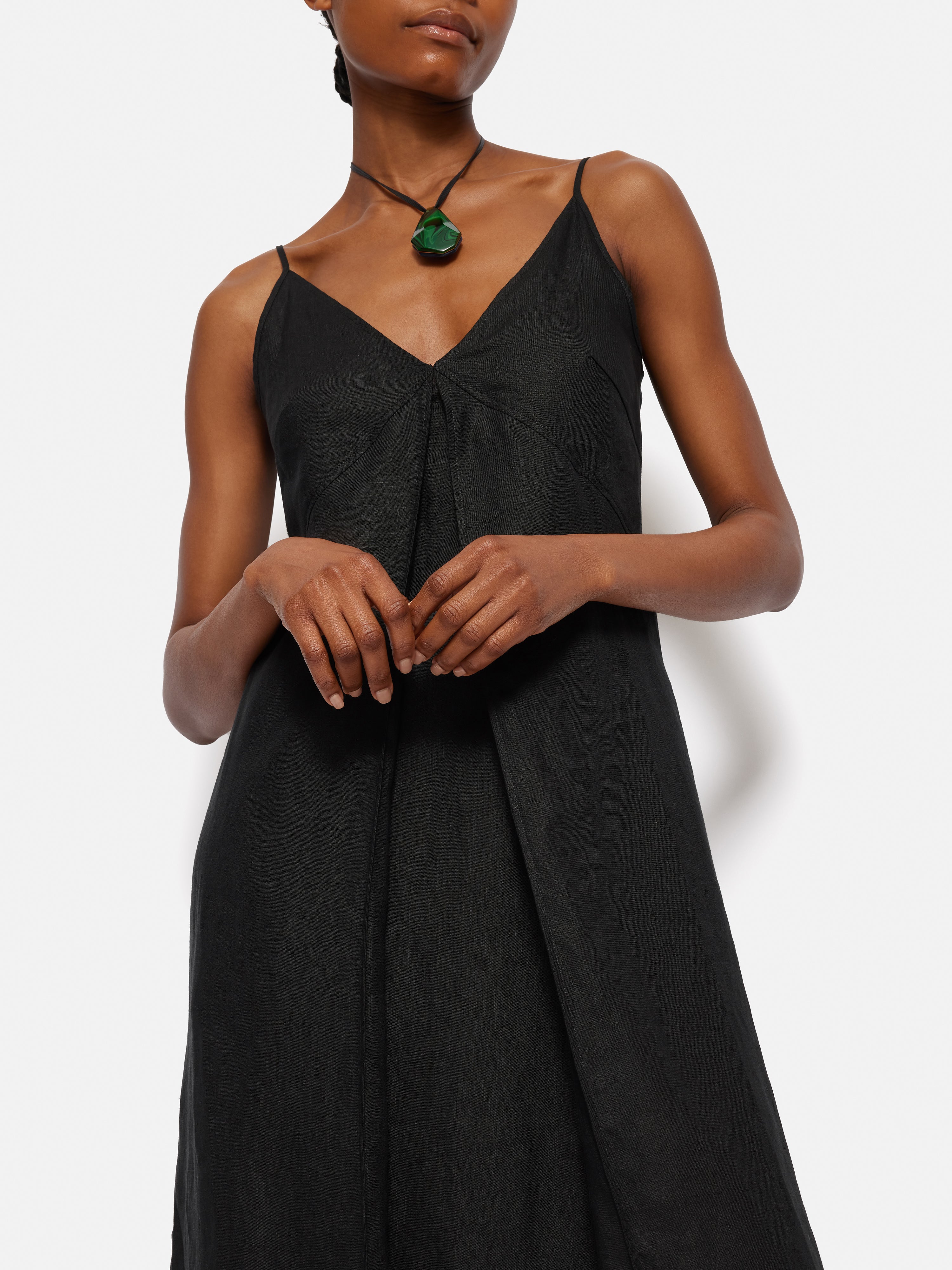 Linen Sundress | Black - Image 2