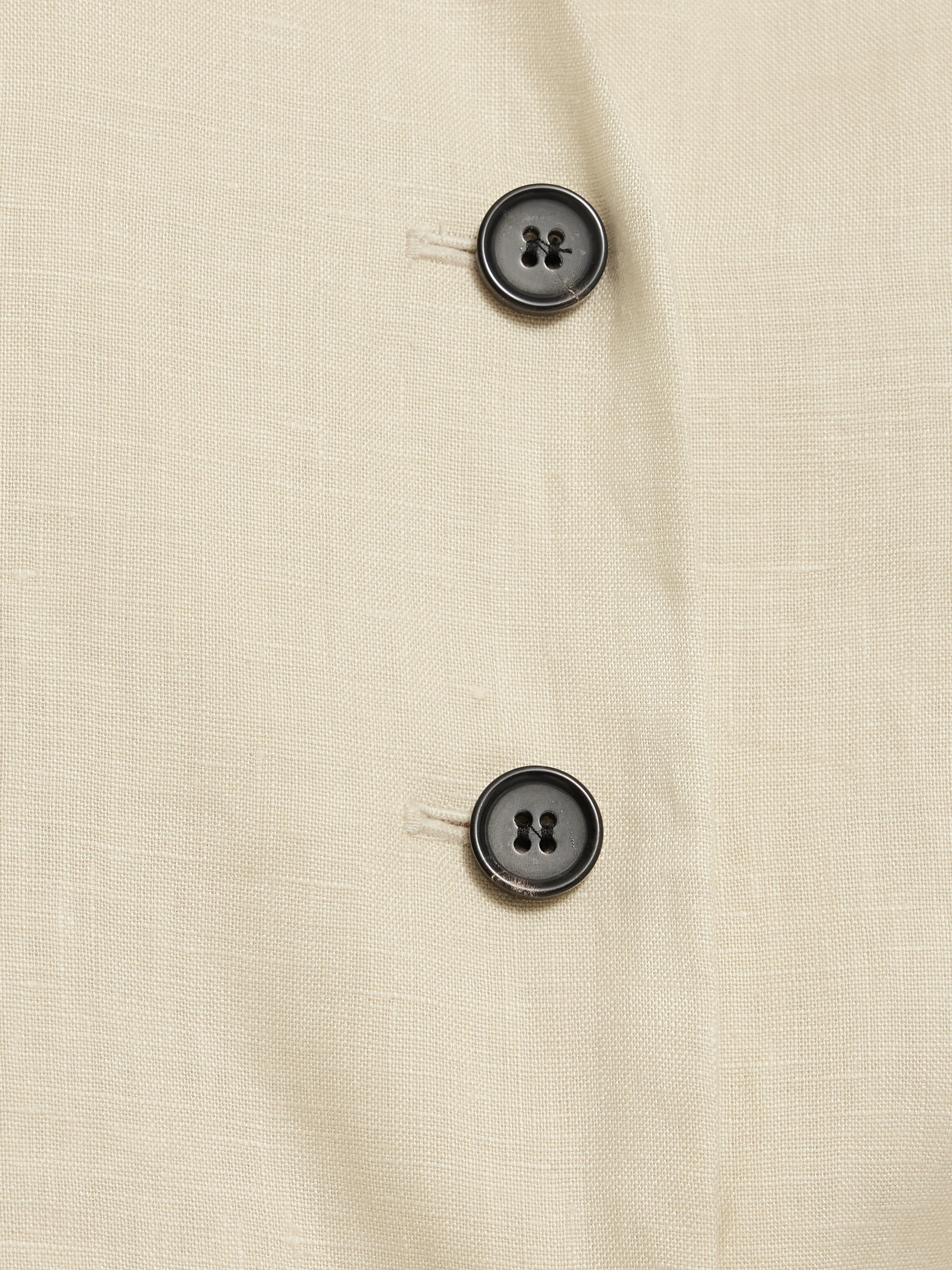 Linen Tie Front Waistcoat | Cream - Image 6