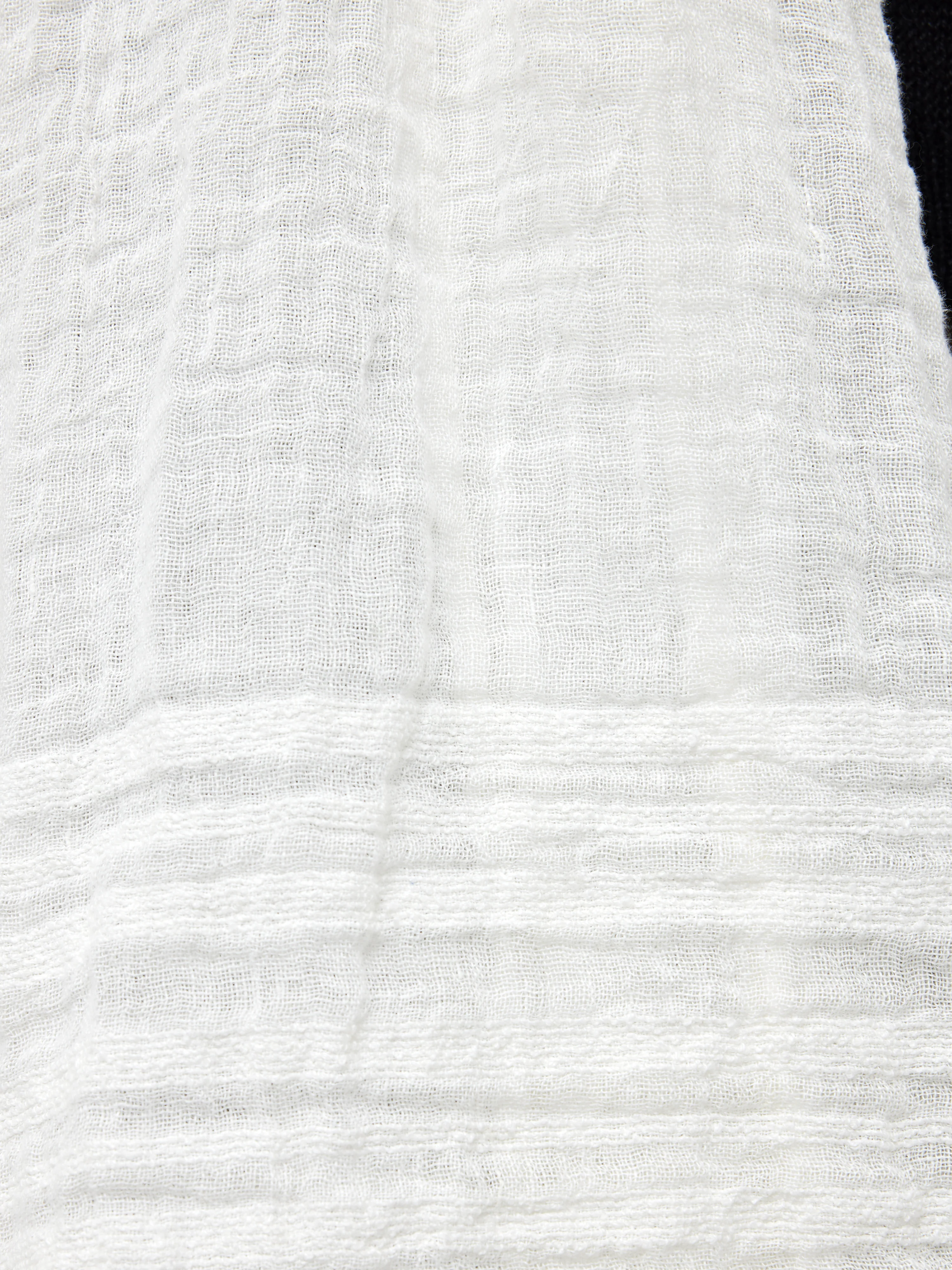 Linen Woven Scarf | White - Image 5