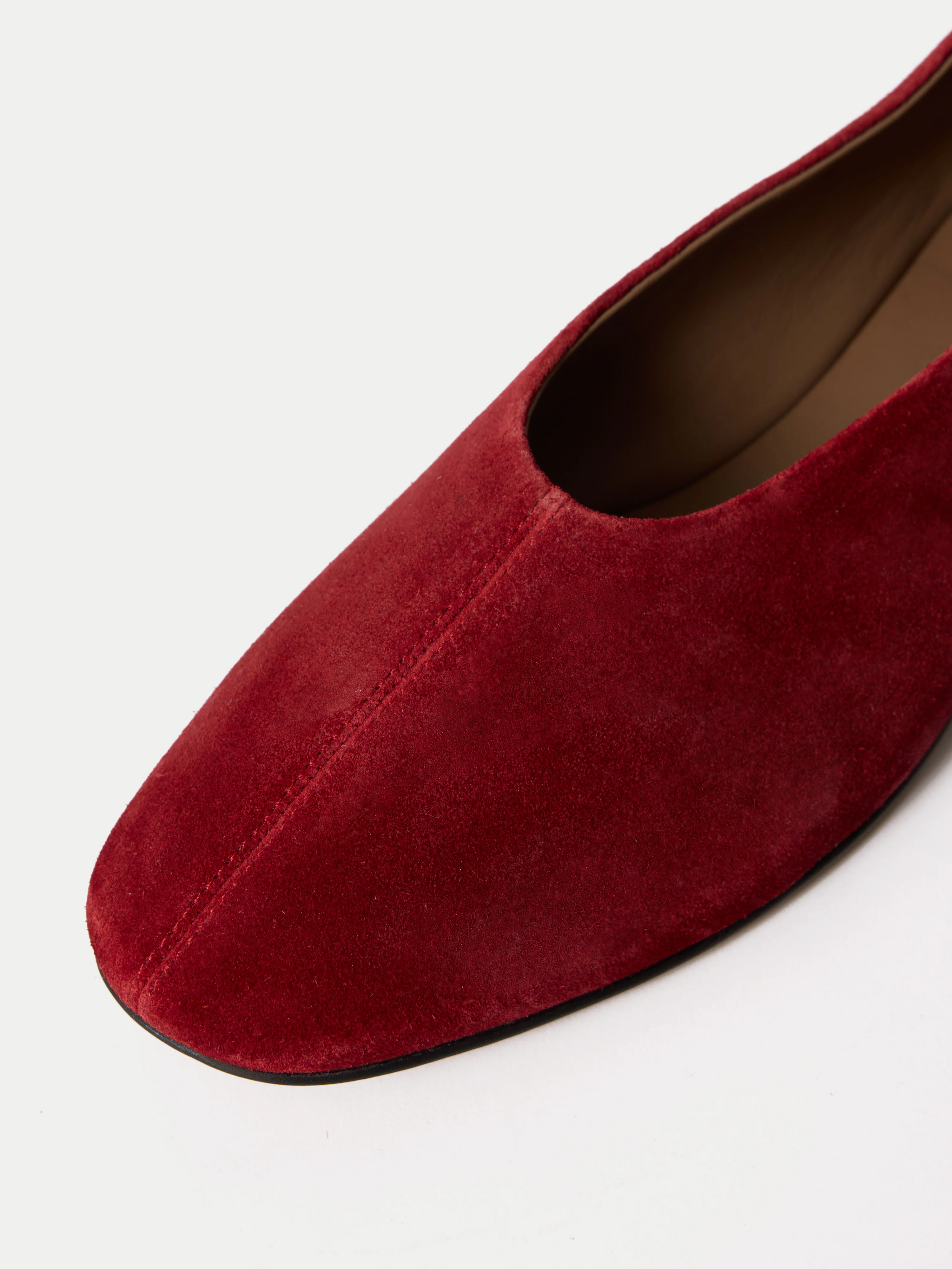 Lola Suede Ballerina | Red - Image 3