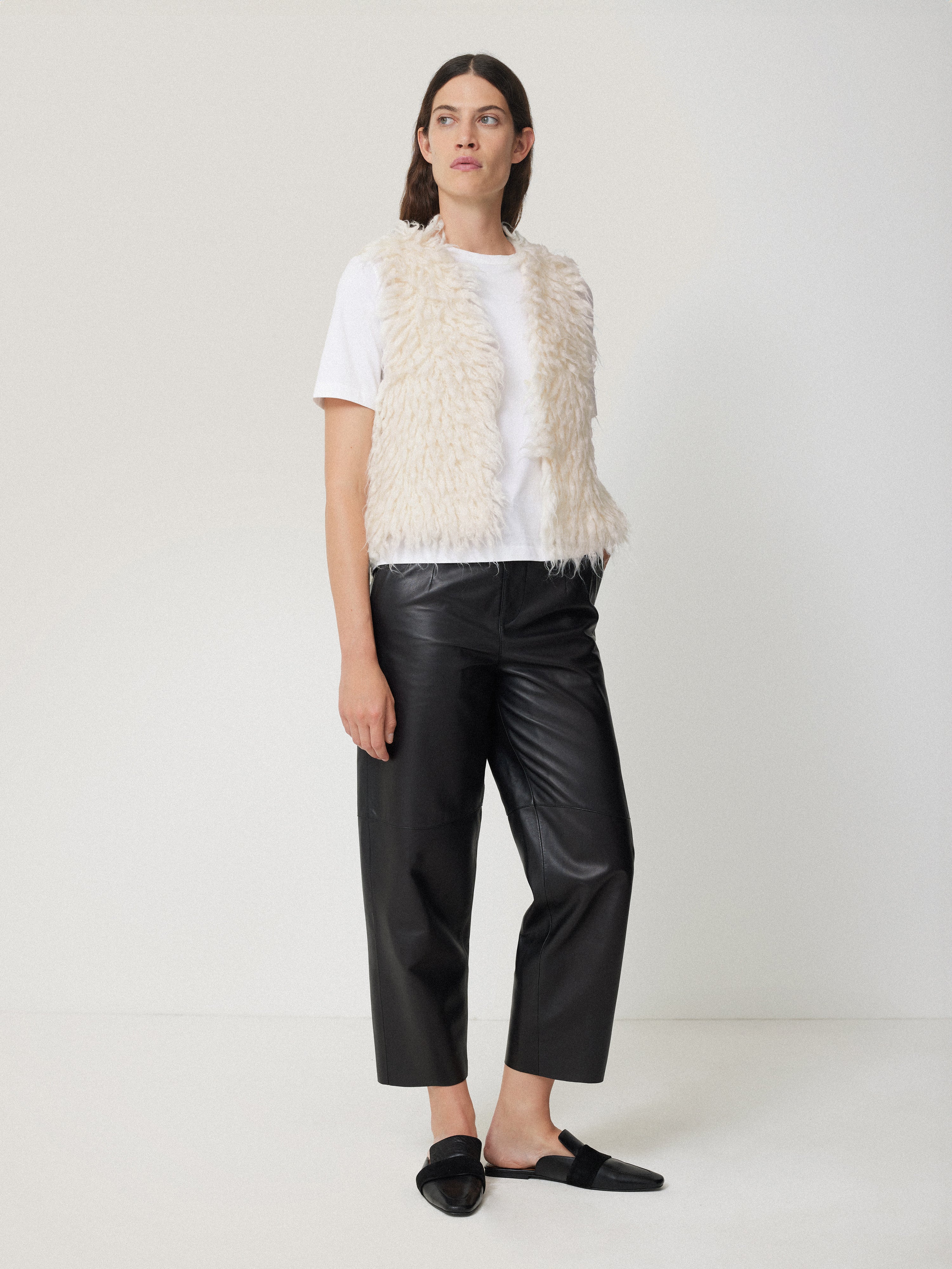 Looped Knitted Gilet | Cream - Image 4