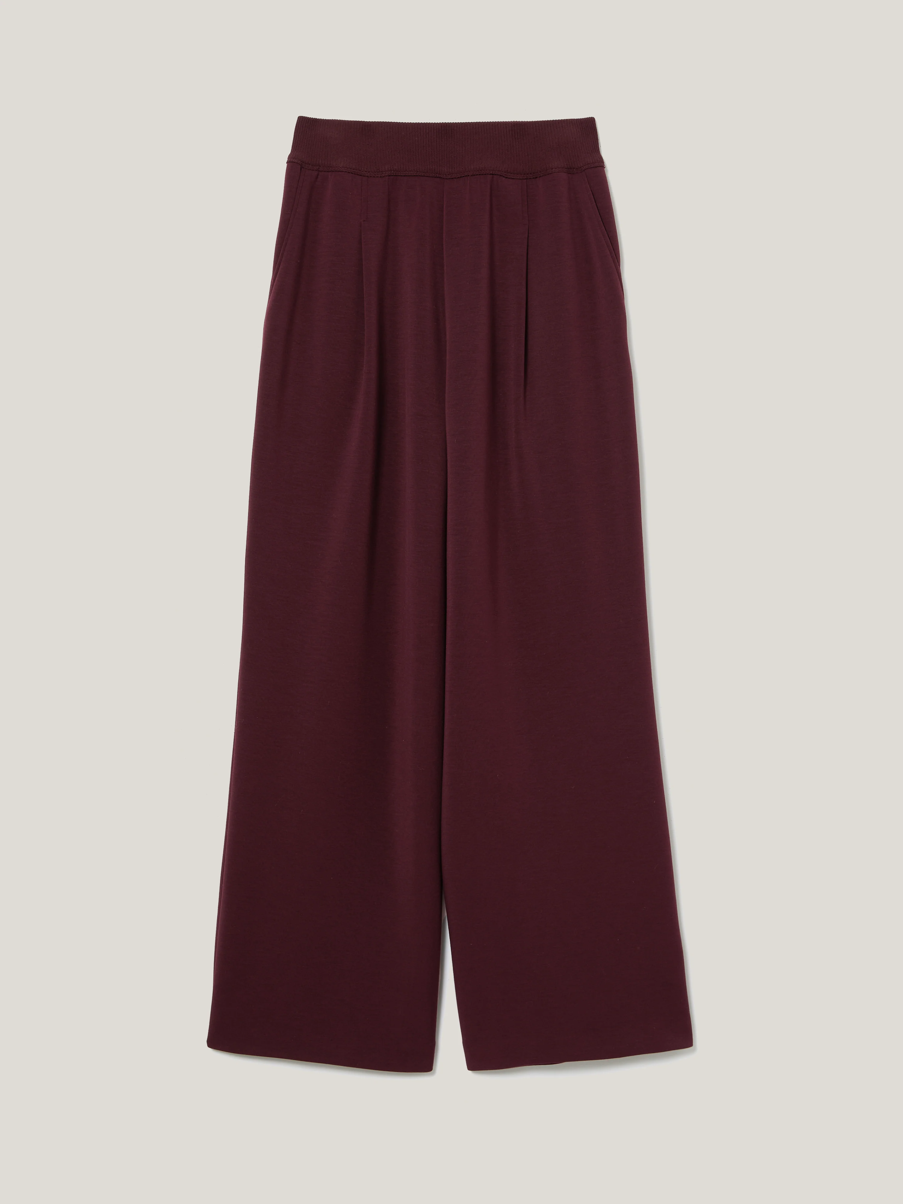 Luxe Pleated Track Pant | Burgundy - Image 7