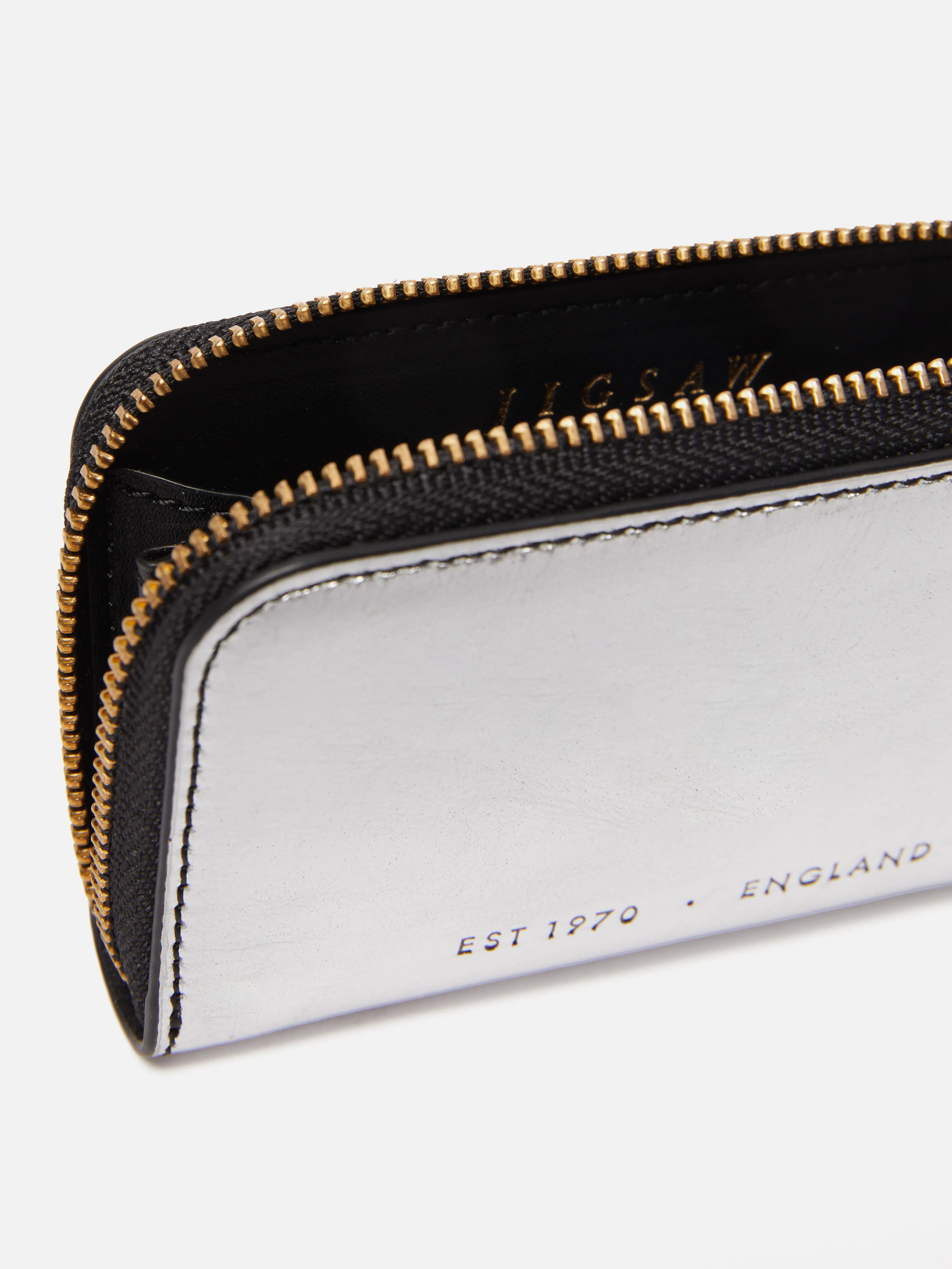 Maddie Leather Small Wallet | Silver - Image 3