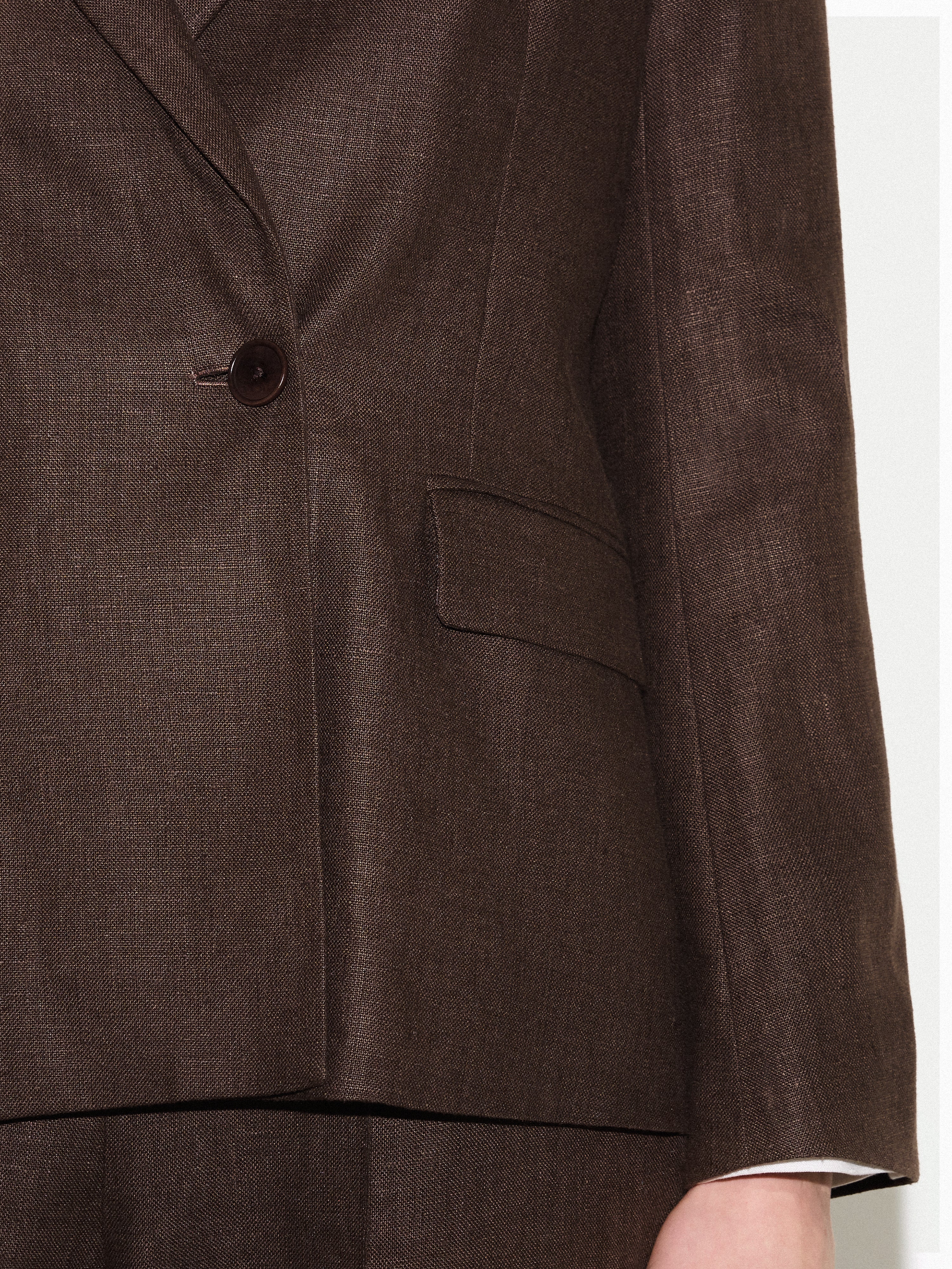 Maree Irish Linen Blazer | Brown - Image 4