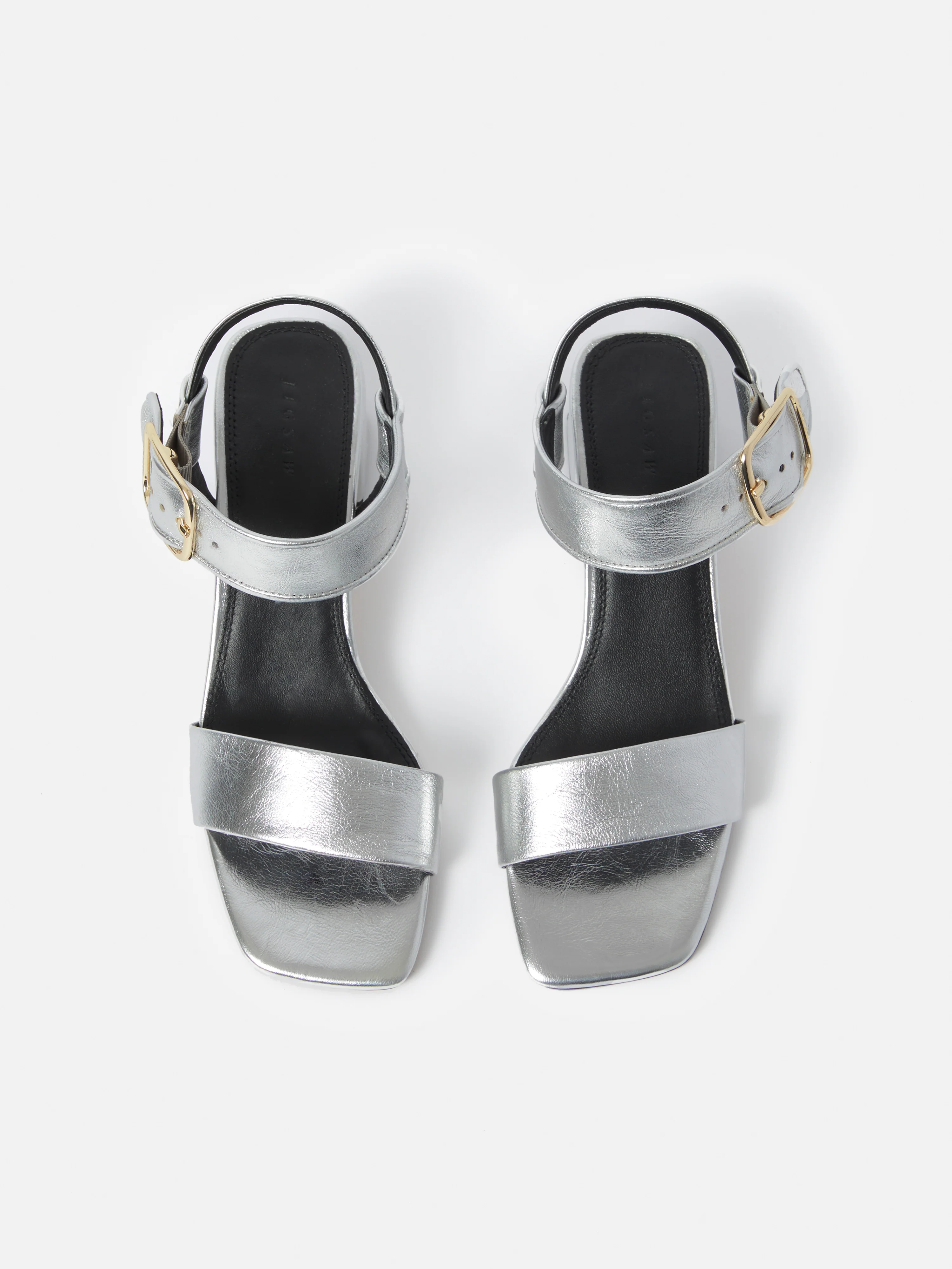 Maybell Metallic Heeled Sandal | Silver - Image 6