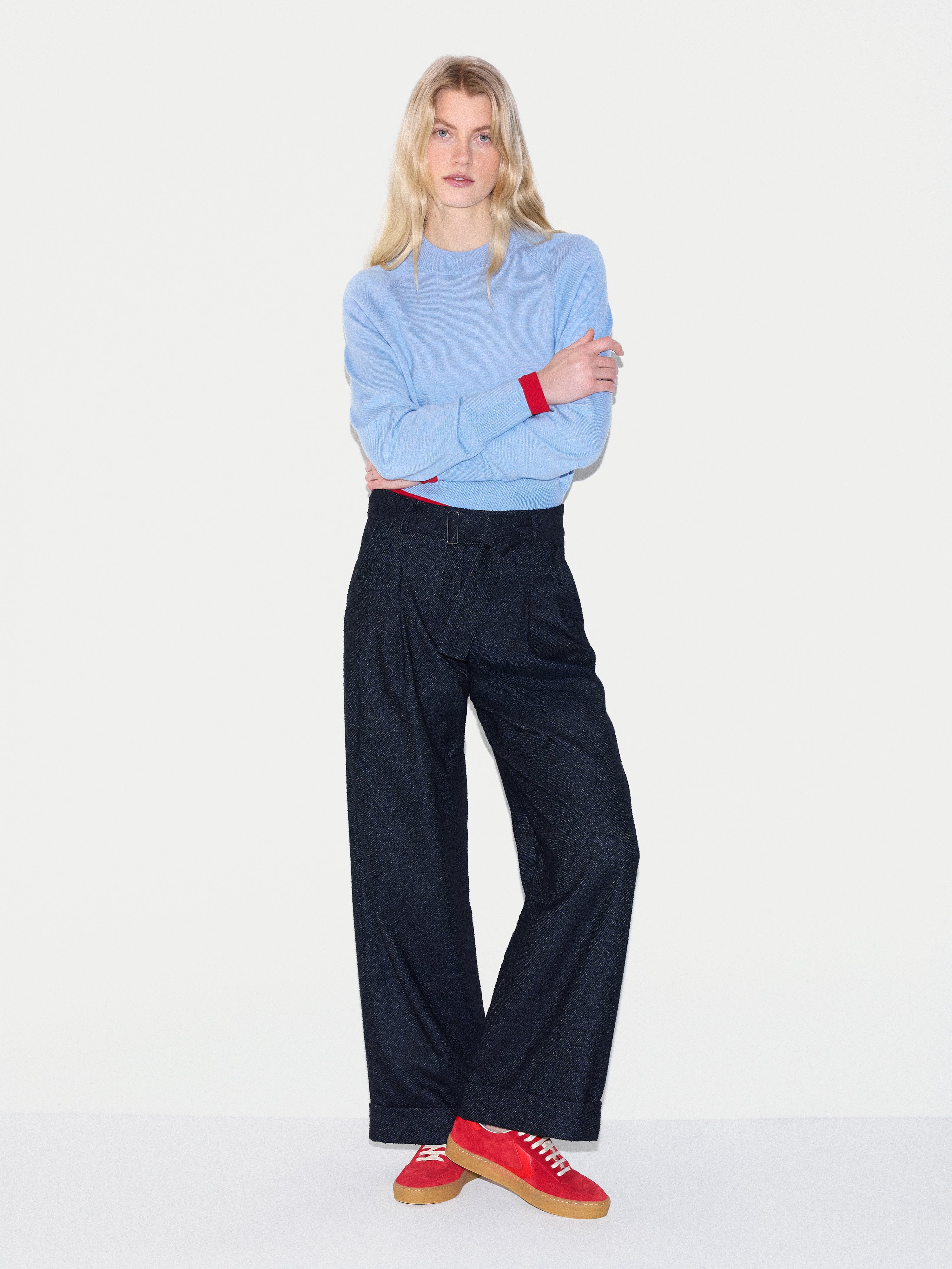 Merino Cocoon Jumper | Blue - Image 2