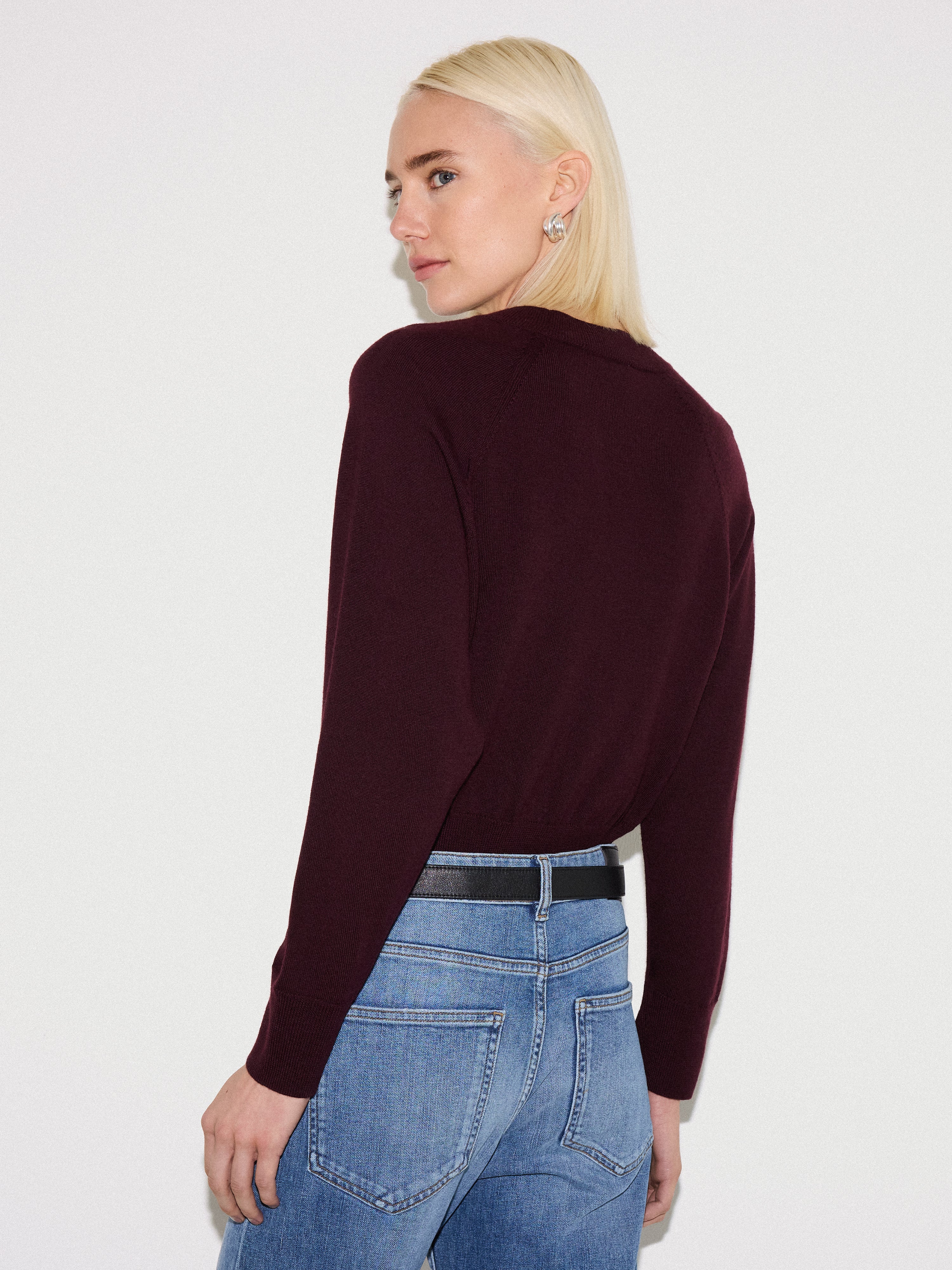 Merino Cocoon Jumper | Purple - Image 6