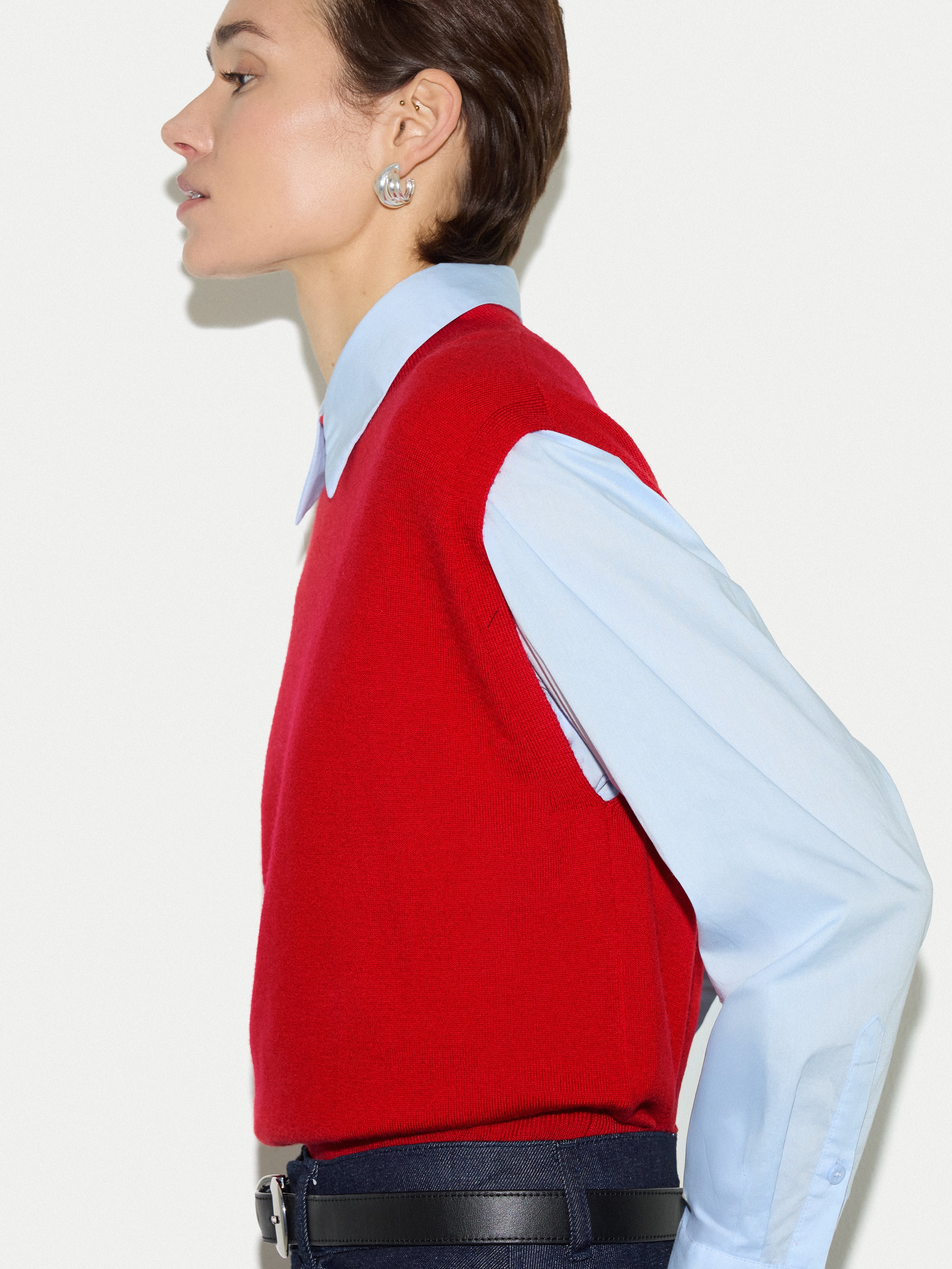 Merino Cocoon Tank | Red - Image 4
