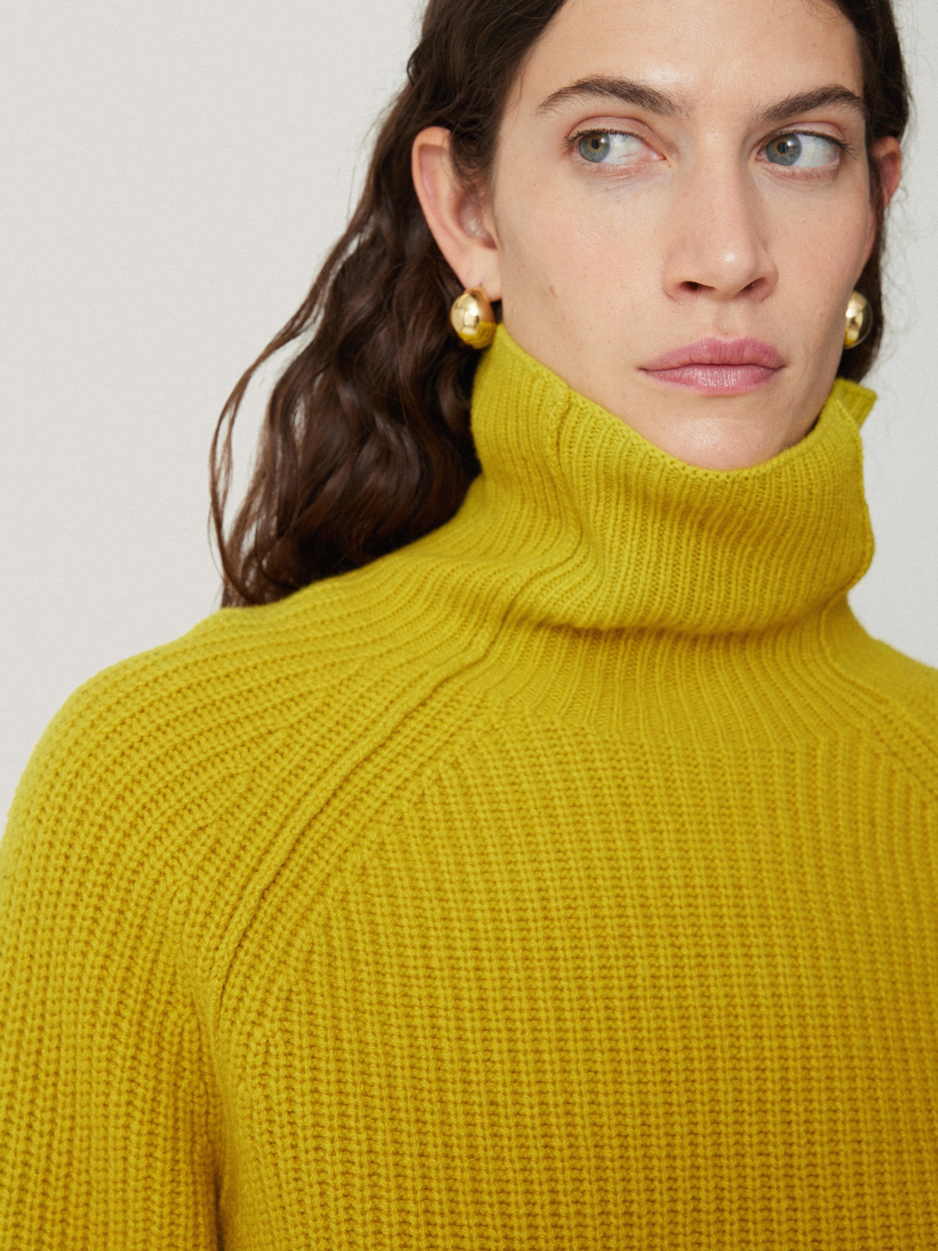 Merino Fishermans Rib Jumper | Mustard - Image 4