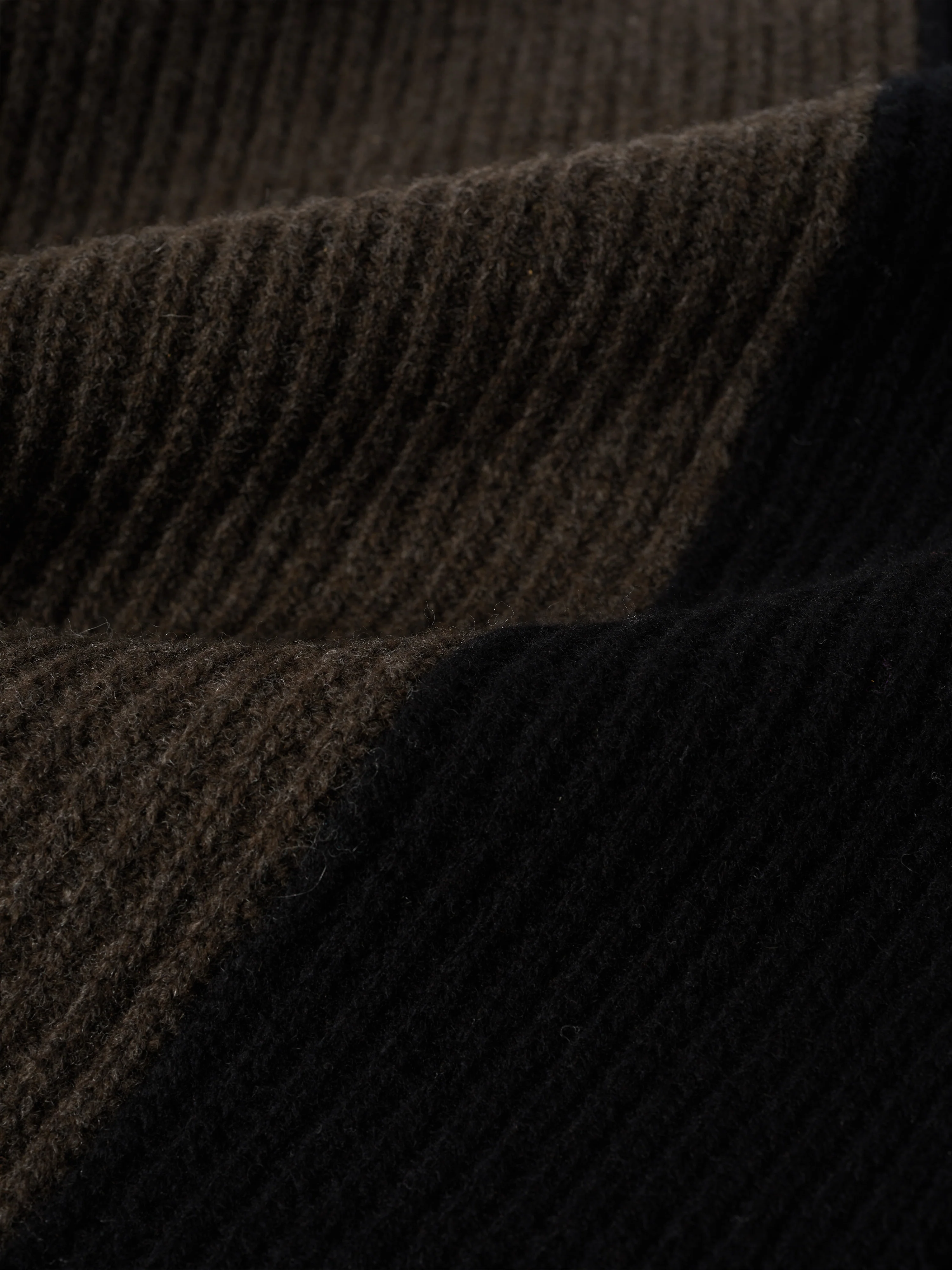 Merino Rib Tabard Poncho | Brown - Image 8