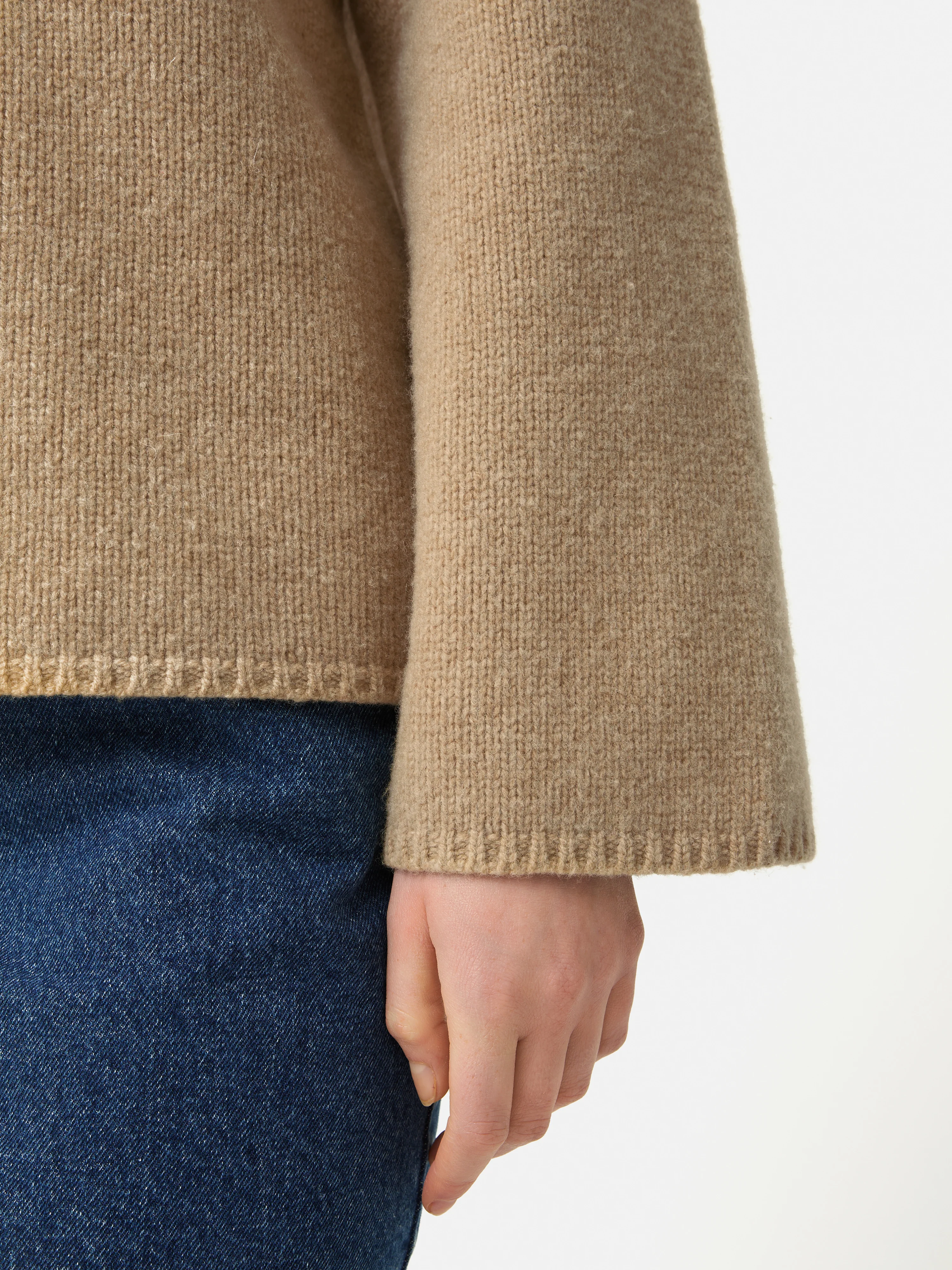 Merino U Neck Jumper | Camel - Image 4
