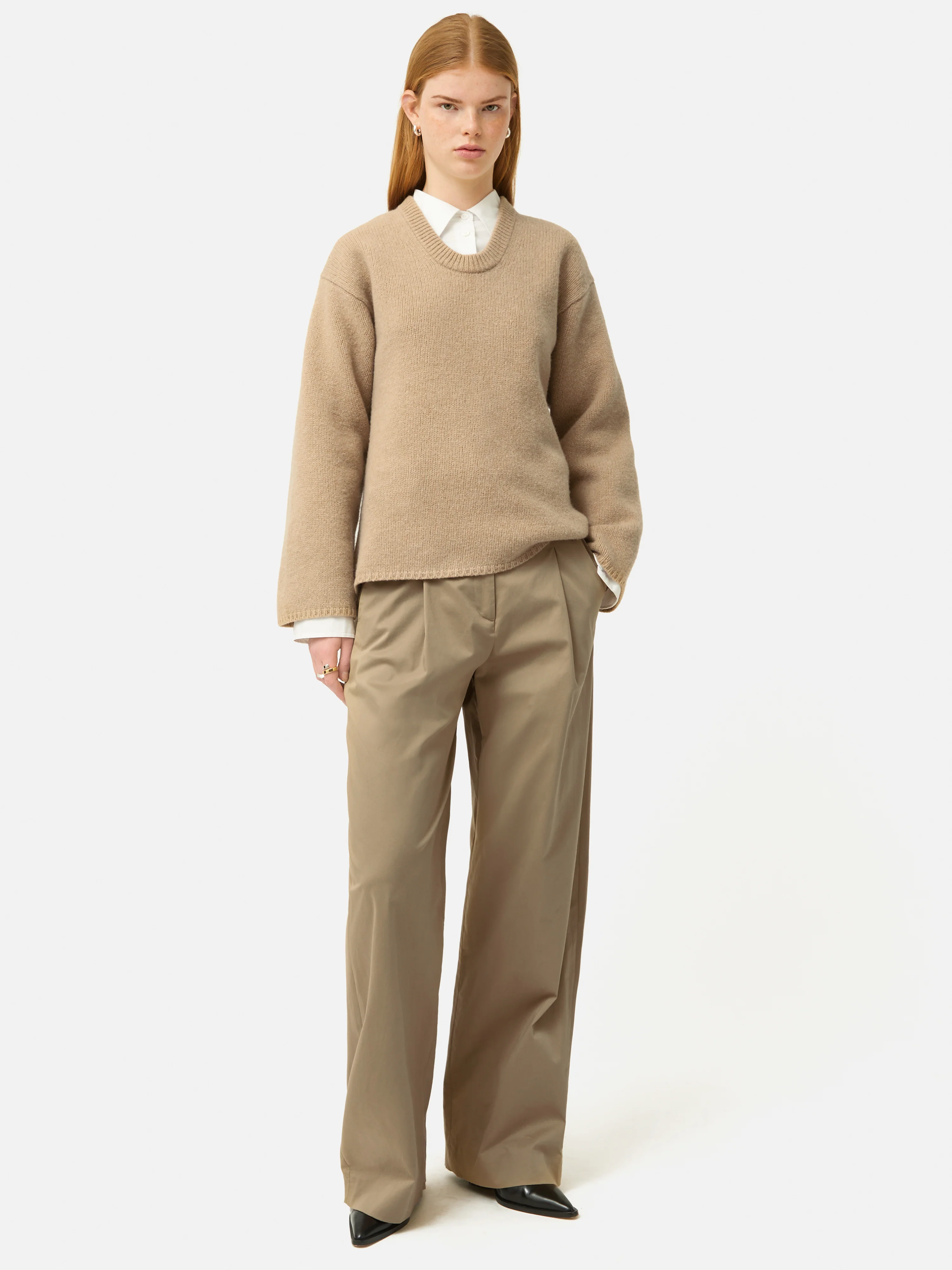 Merino U Neck Jumper | Camel - Image 6