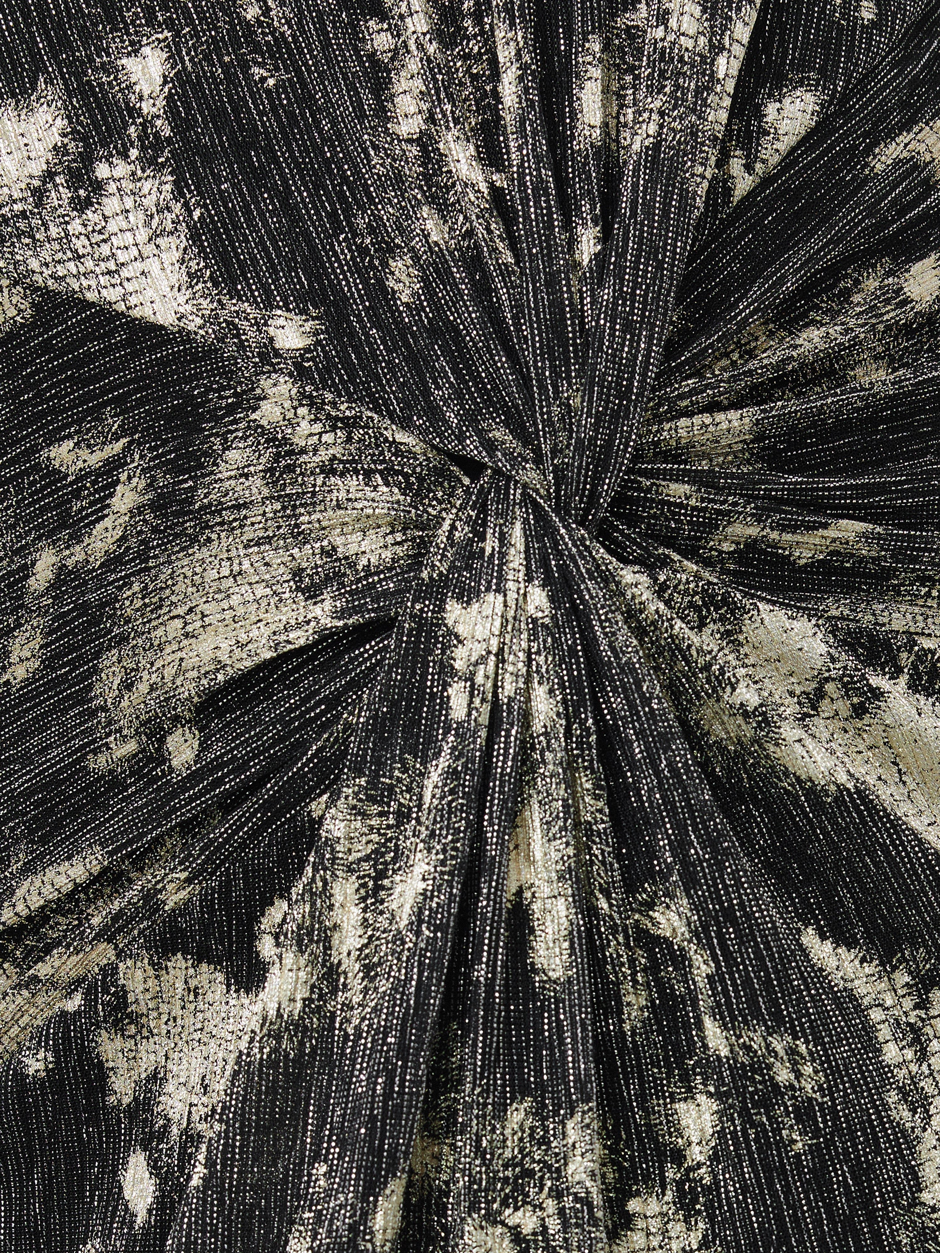 Metallic Knot Front Dress | Gold - Image 7