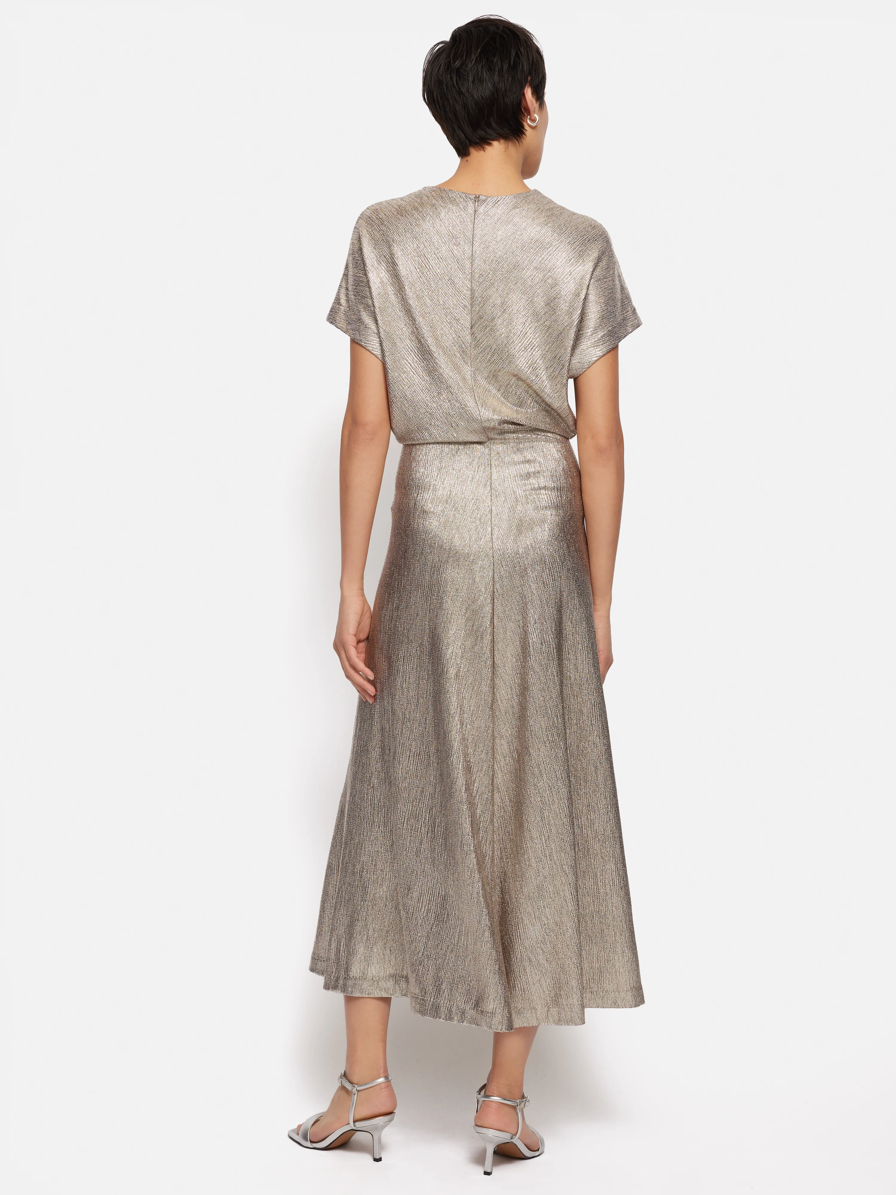 Metallic Maxi Dress | Gold - Image 4