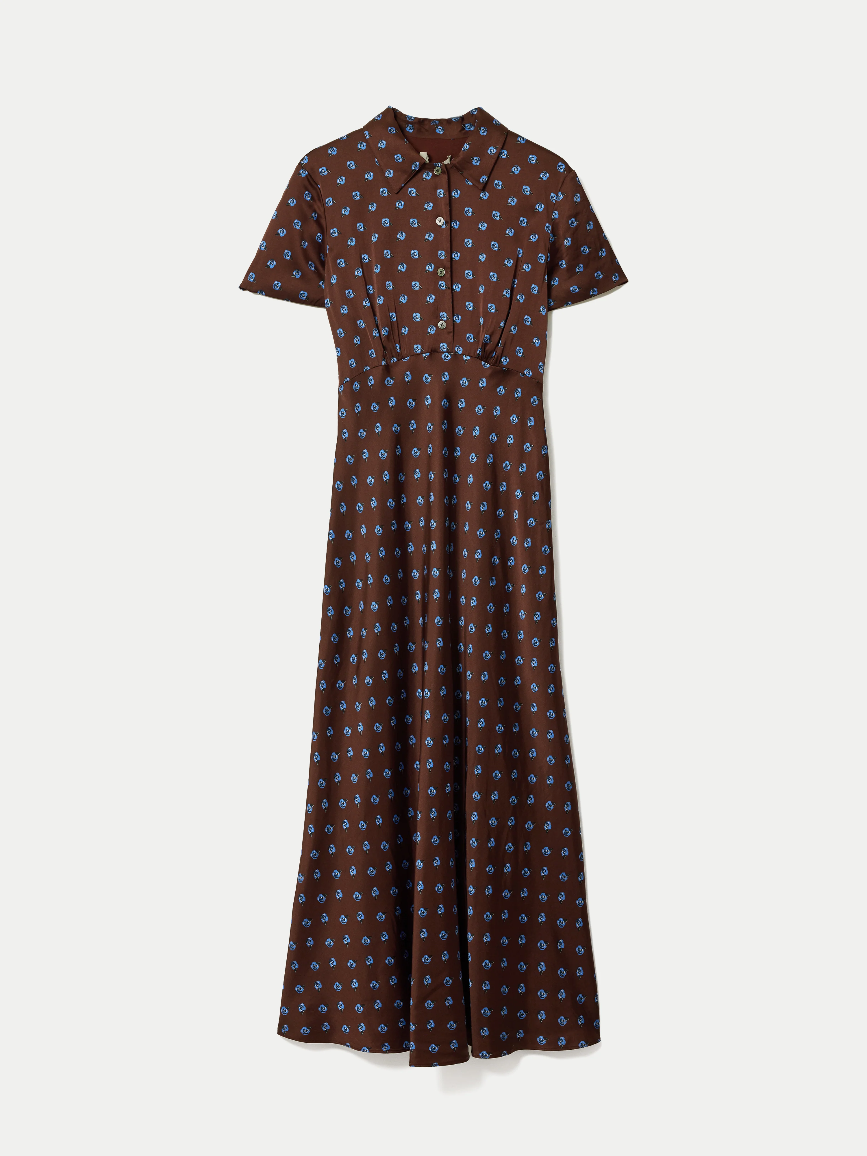 Mini Geo Rose Bias Dress | Burgundy - Image 6
