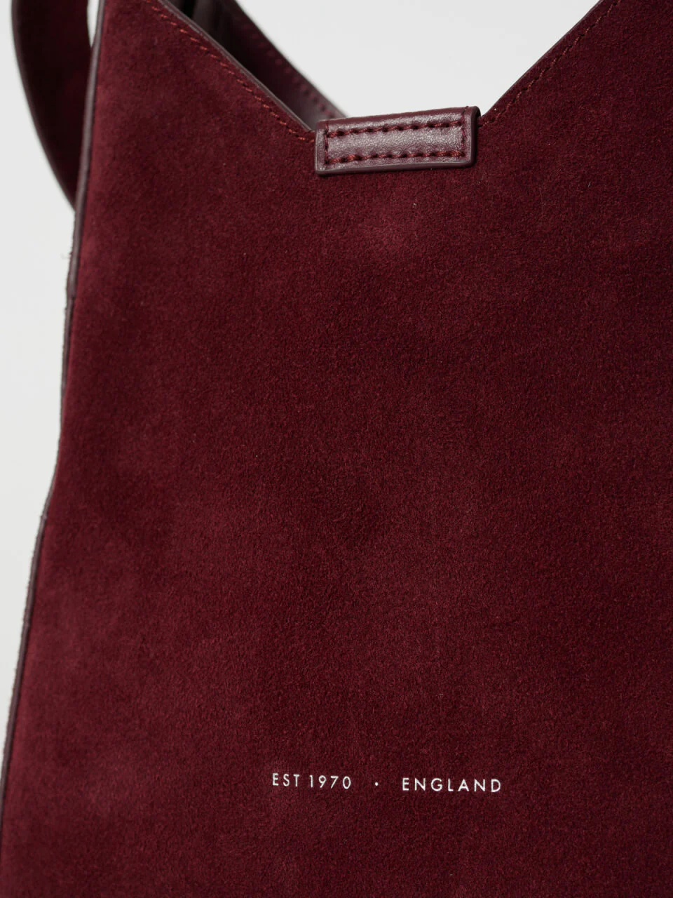 Mini Heckfield Suede Tote | Burgundy - Image 4