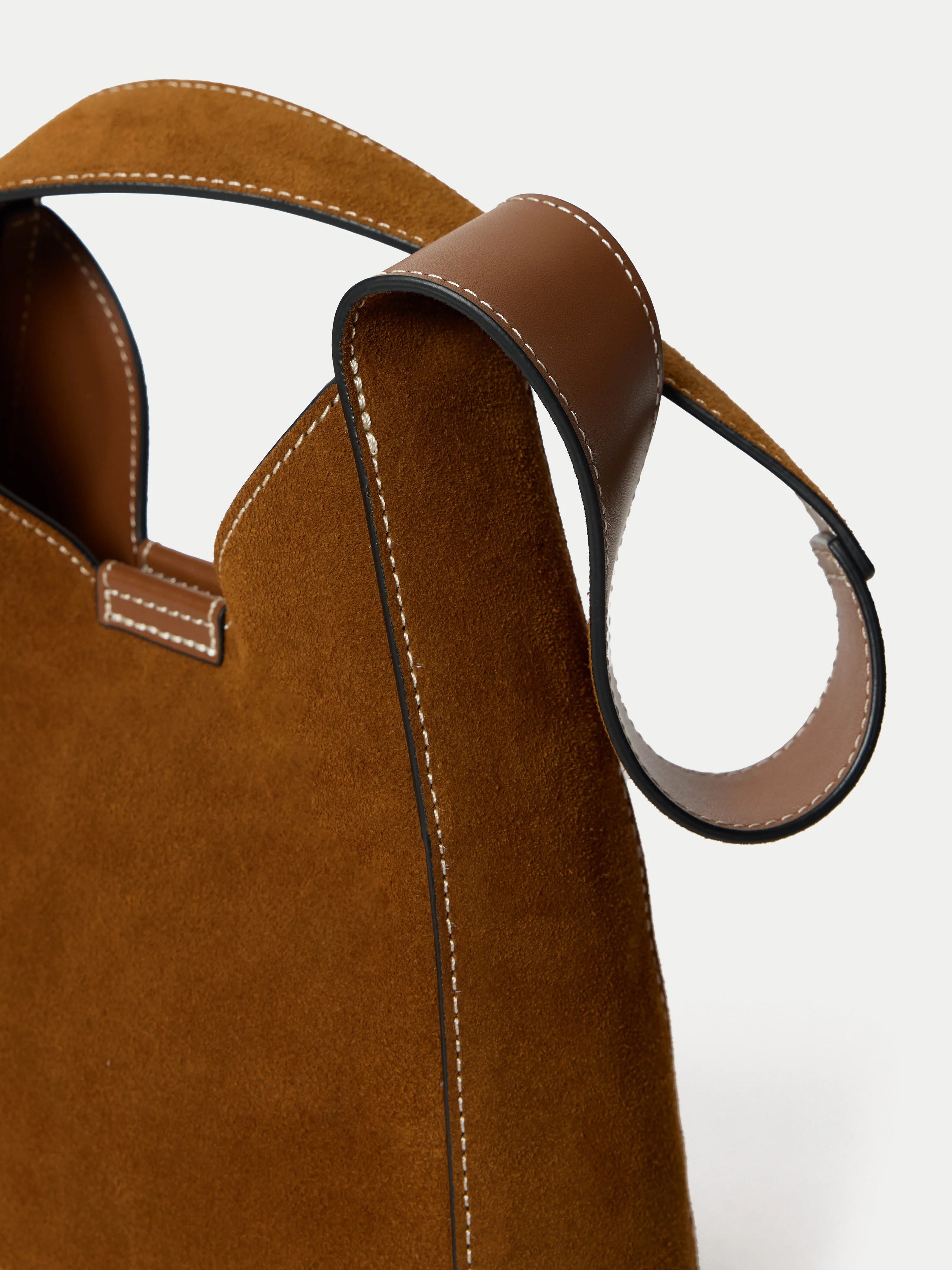 Mini Heckfield Suede Tote | Tan - Image 4