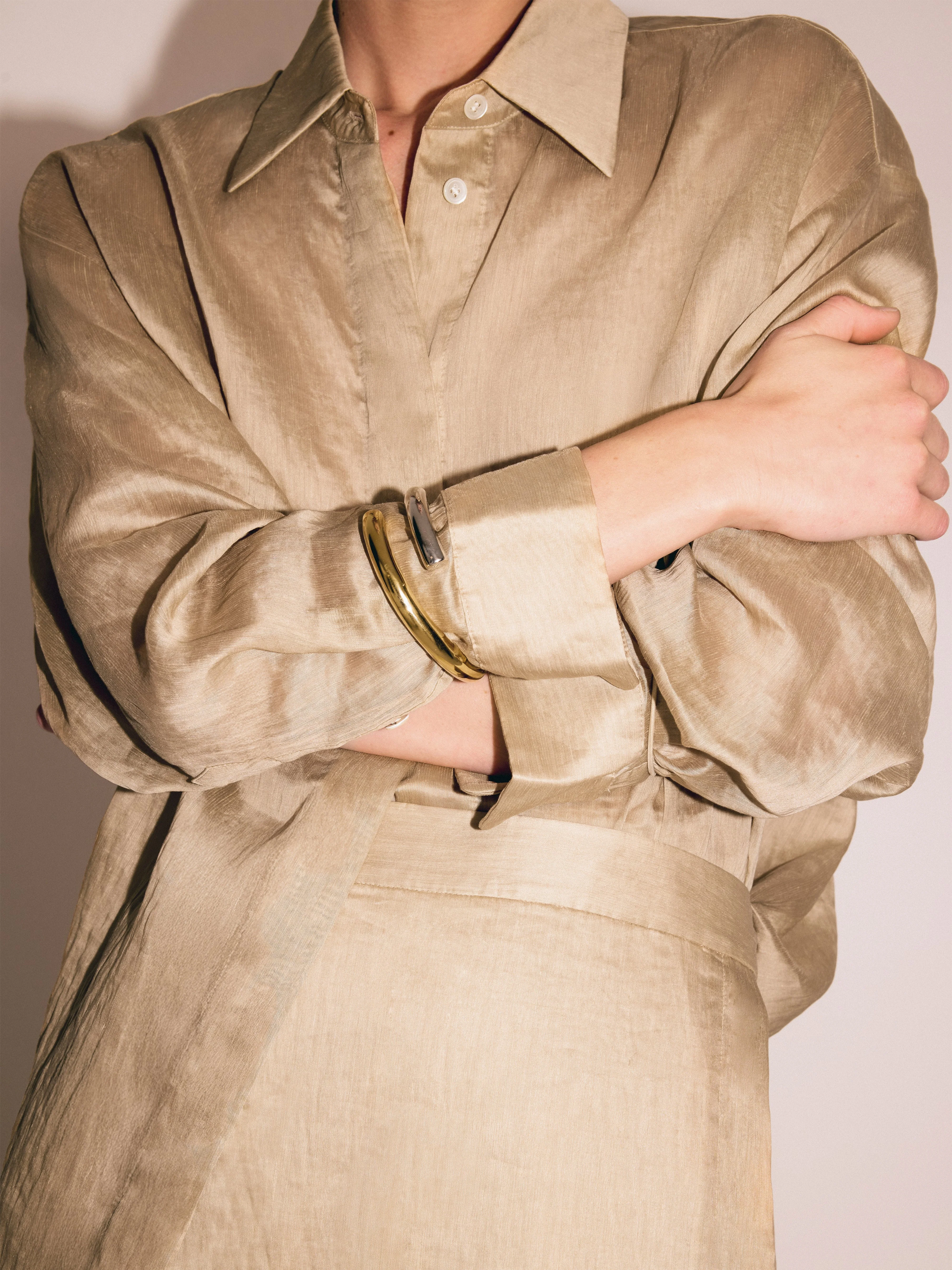 Mixed Metal Wrap Bangle | Multi - Image 4