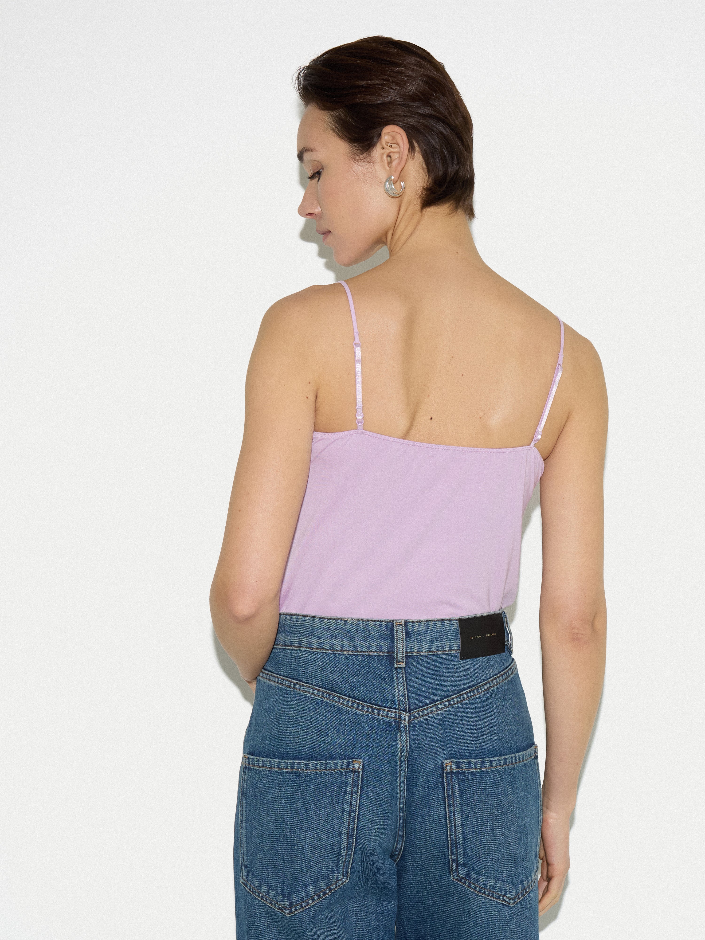 Modal Lace Cami | Lilac Frost - Image 4