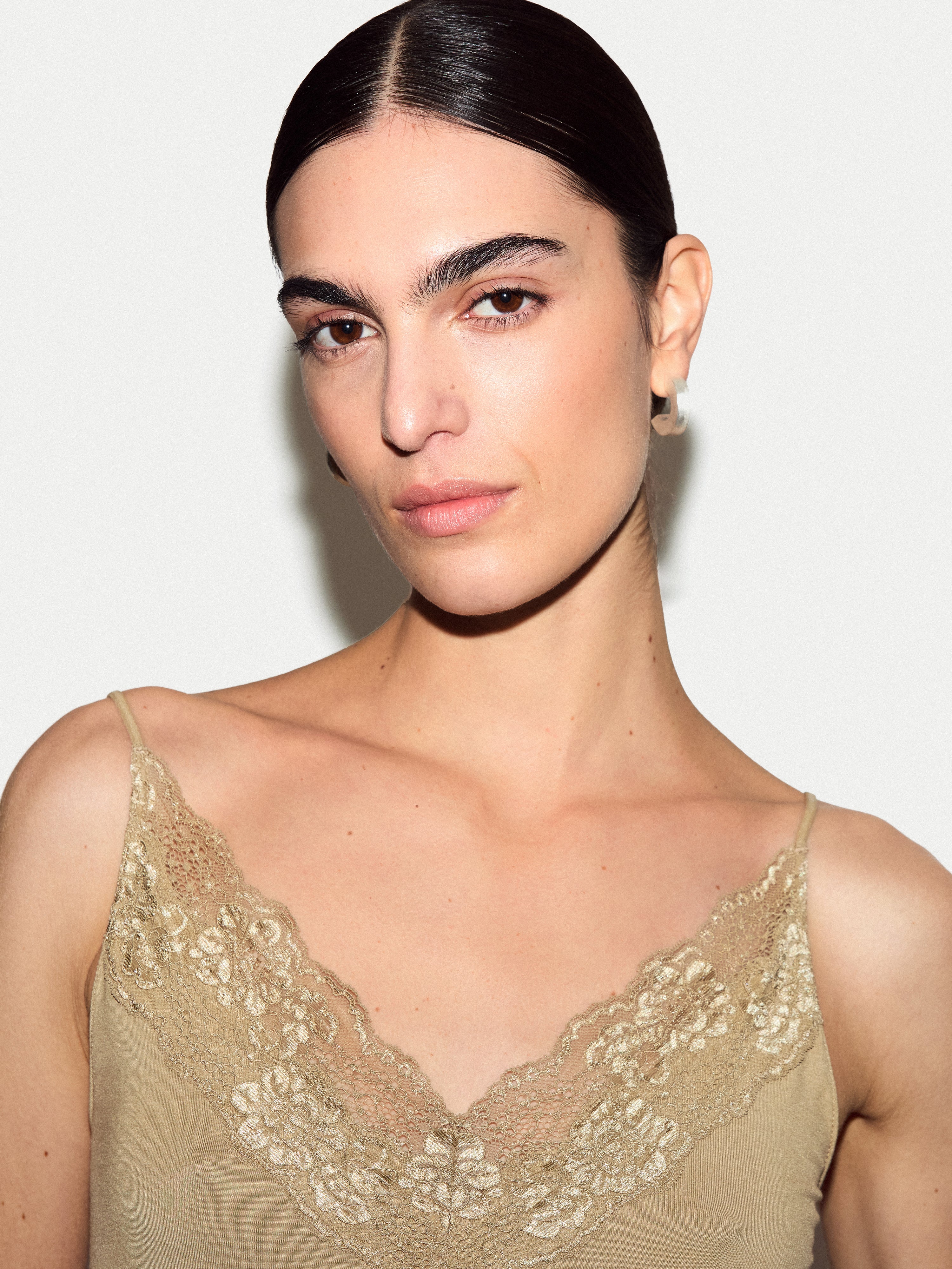Modal Lace Cami | Natural - Image 2