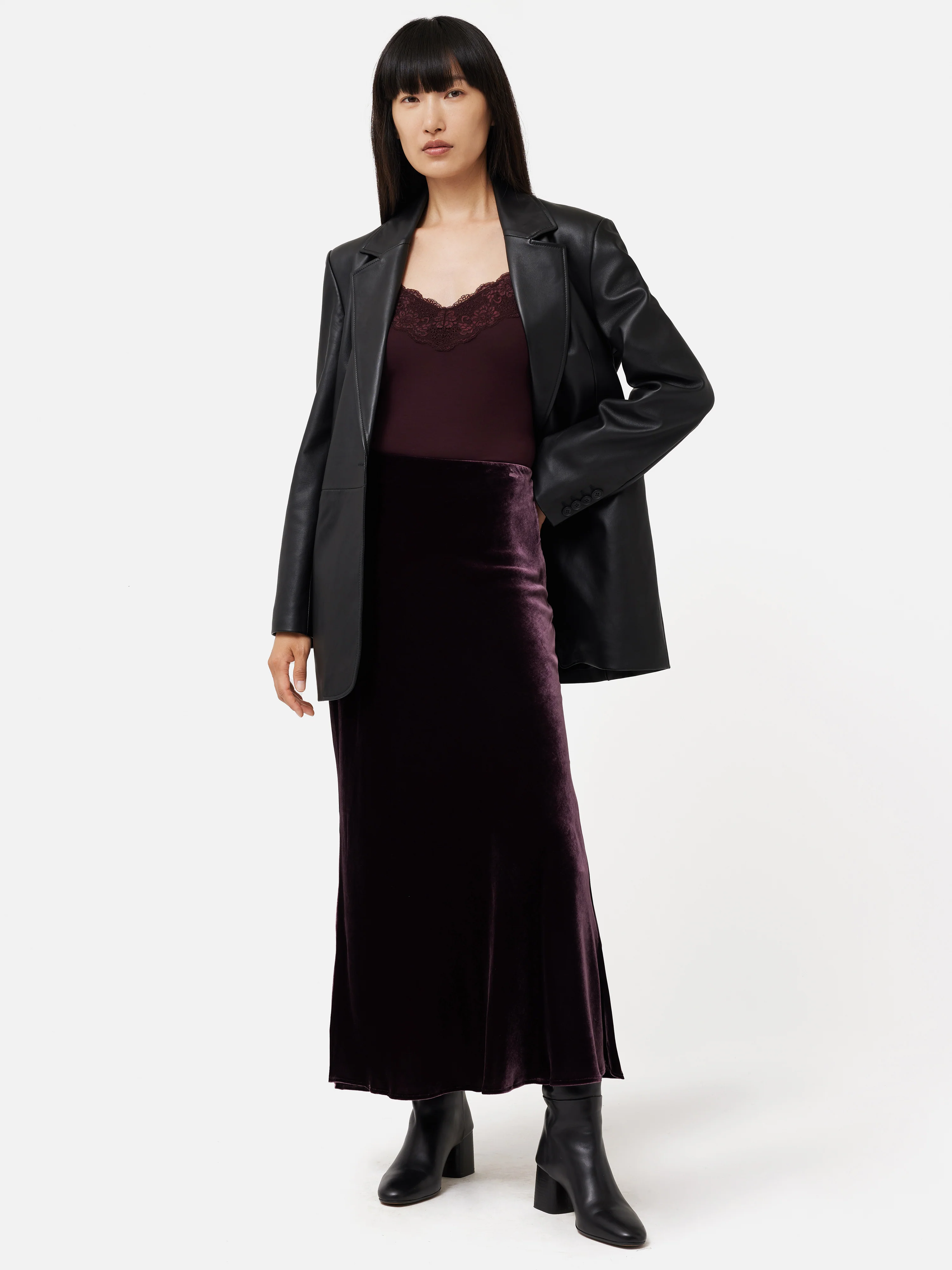 Modal Lace Vest | Black Cherry - Image 5