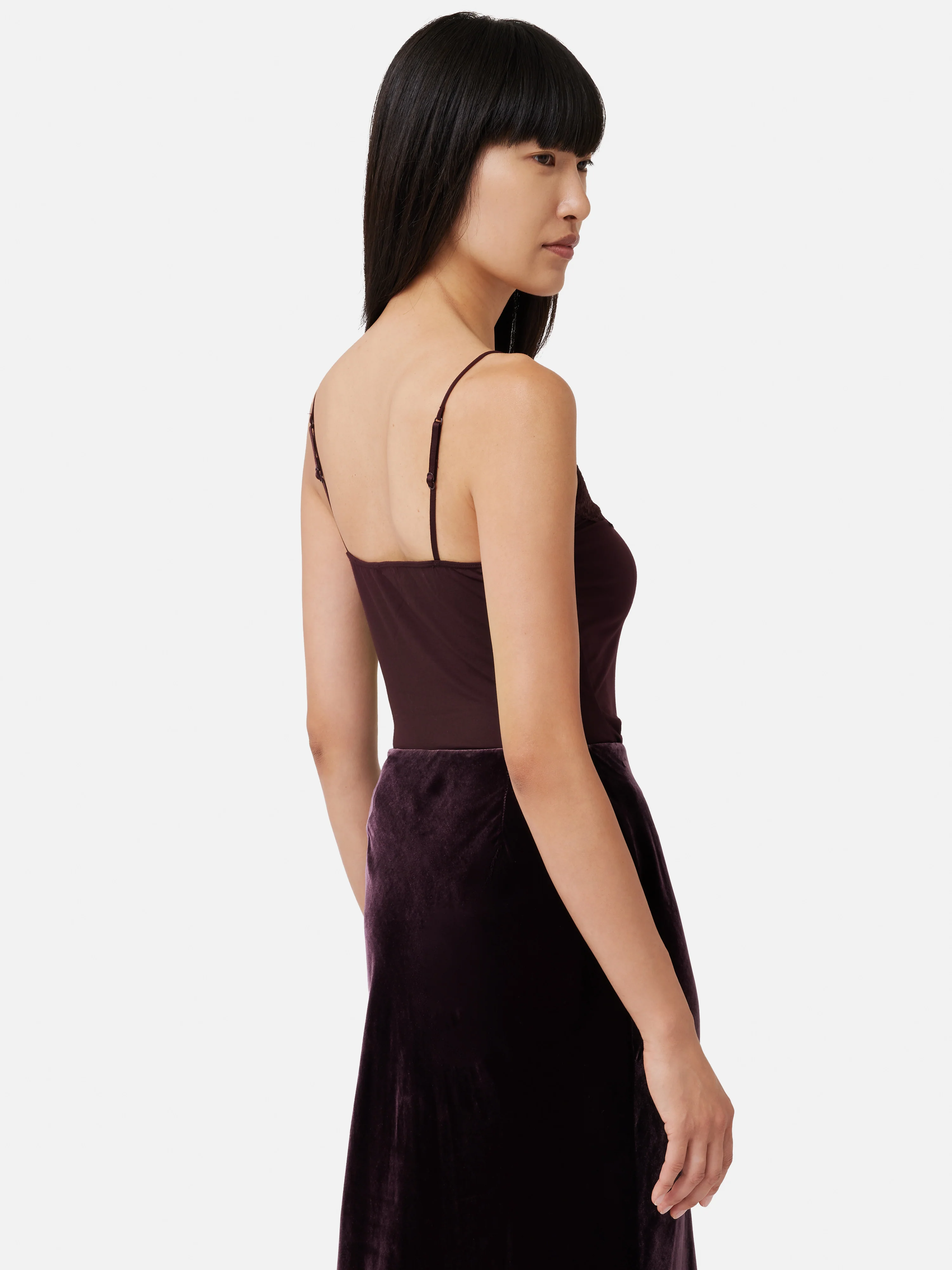 Modal Lace Vest | Black Cherry - Image 6